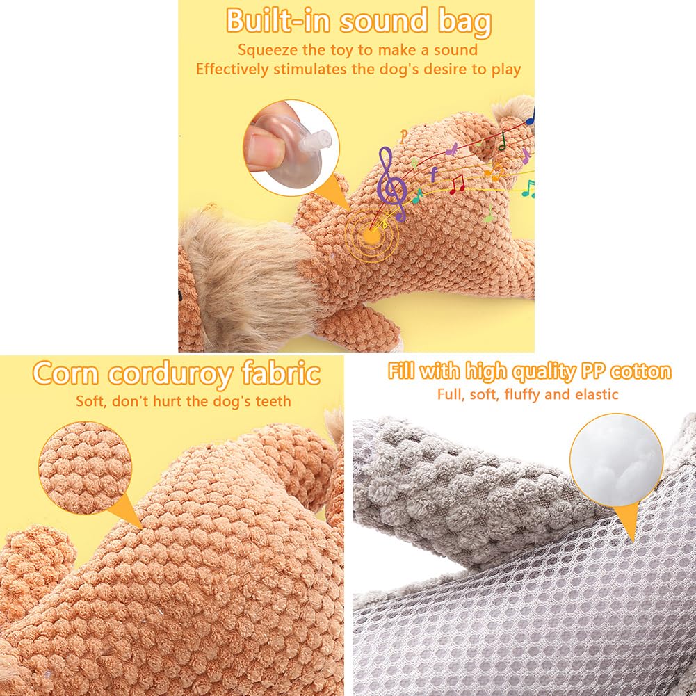 Abamabby Dog Plush Toy Soft Chew Toy For Dog Cute Durable Dog Toy Stuffed Animal Dog Plush Toy Puppy Pet Mutt Toy Plush Dog Chew