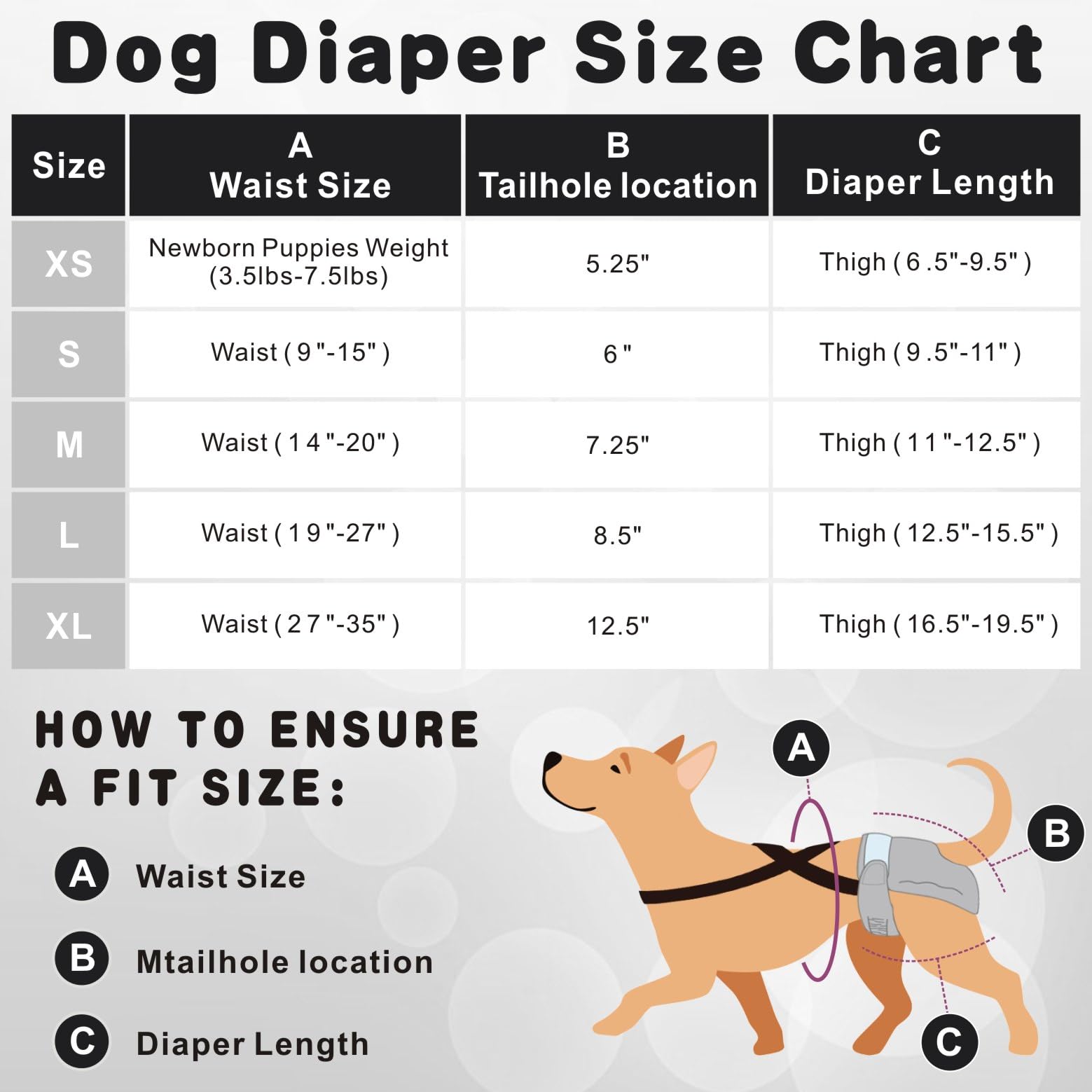 Idepet Female Dog Diapers With Suspender Detachable, 3 Pack Washable Reusable Girl Doggie Diapers For Small Medium Female Dog In
