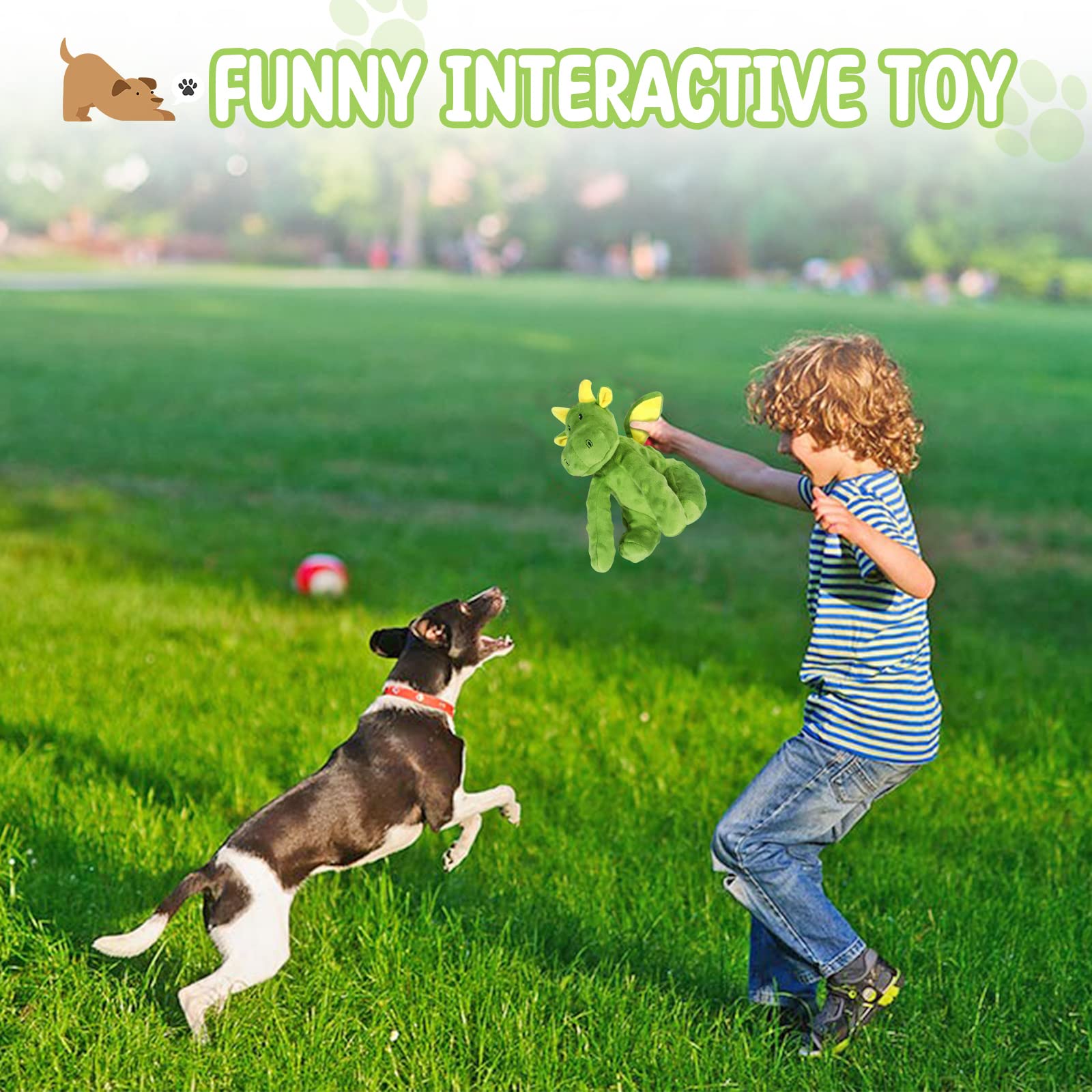 Letsmeet Squeaky Dog Toys Plush Dog Toy With Crinkle Paper Stuffed Durable Dog Chew Toys For Small Middle And Large Dogs