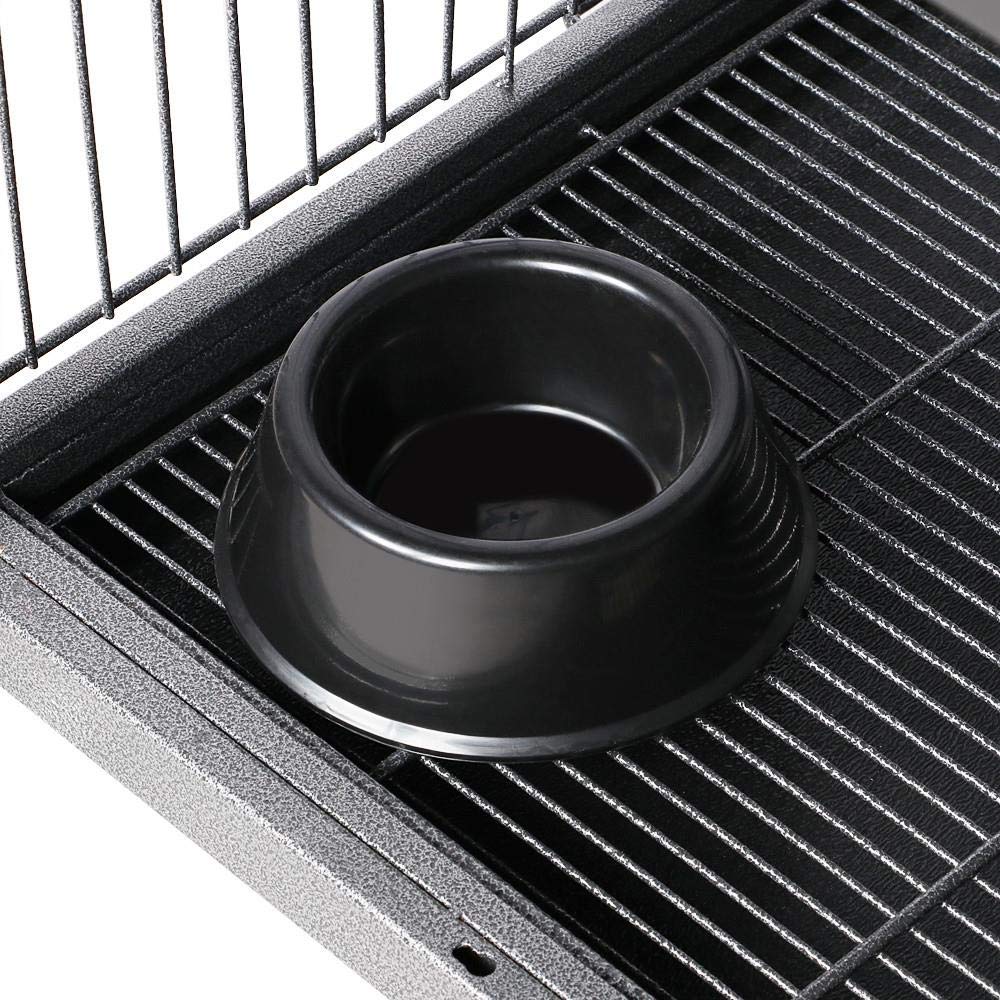 Topeakmart Large 6-Tier Ferret Cage Playpen, 52 Inch Metal Small Animals Hutch With 3 Doors/Bowl/Water Bottle/Tray, Rolling Pet Home For Lovely Chinchilla/Squirrel, Black, Easy Assembly