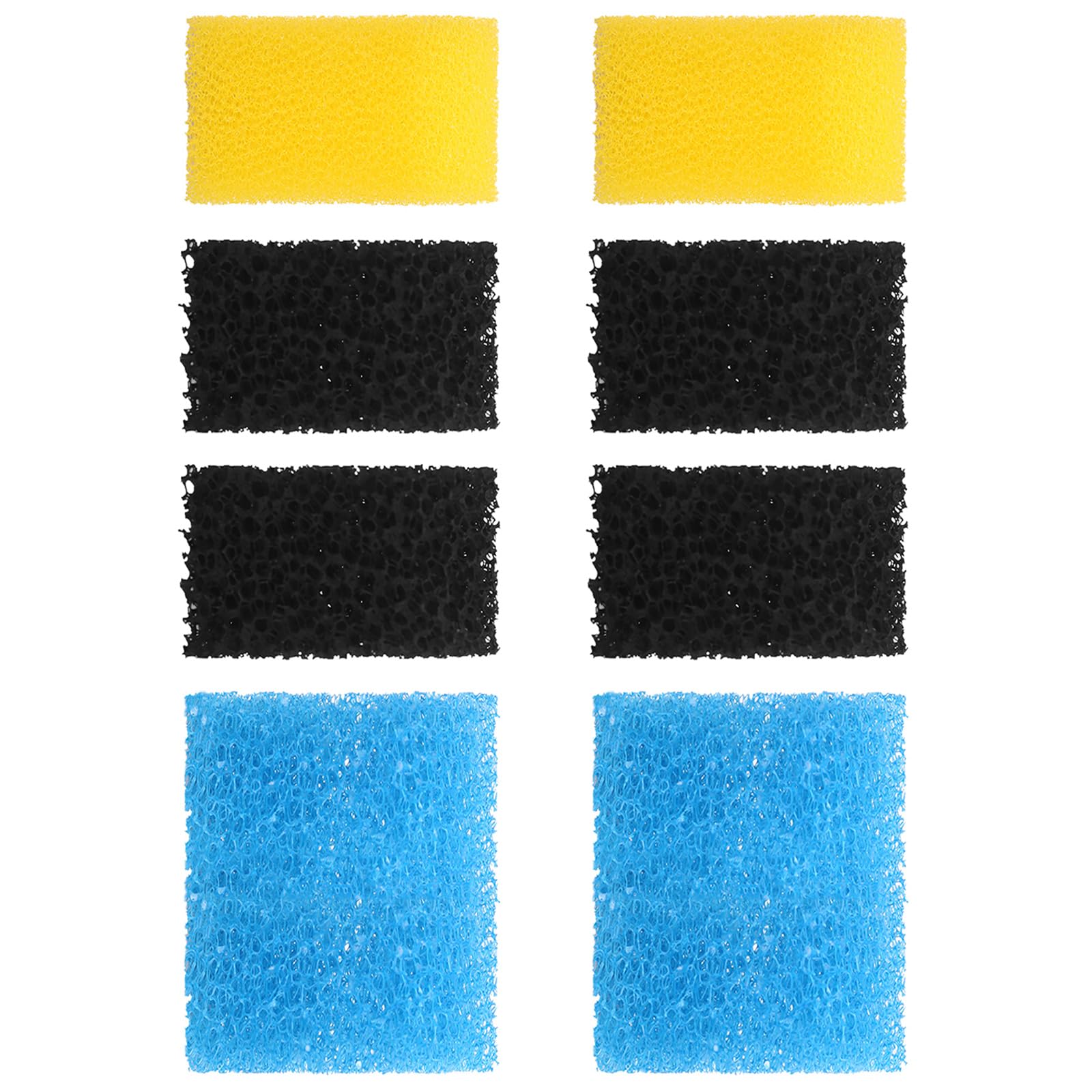 Aquamiracle Aquarium Filter Replacement Sponge, Fish Tank Filter Replacement Parts, Including 2 X Coarse Sponge, 2 X Fine Sponge