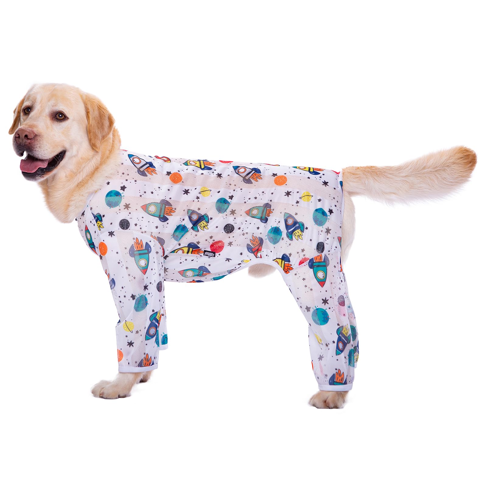 Dog Jumpsuit Prevent Shedding Hair Dog Onesie Surgery Recovery Suit Anti Licking Breathable Mesh Pet'S Bodysuit, Pajamas For Big