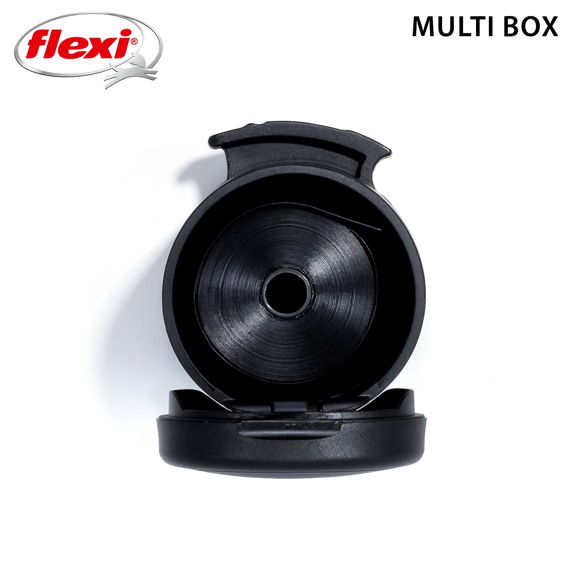 Flexi Multi Box – Add On Retractable Leashes, Poop Bag Dispenser, Dog Treat Holder For Training, Multipurpose Box, Black