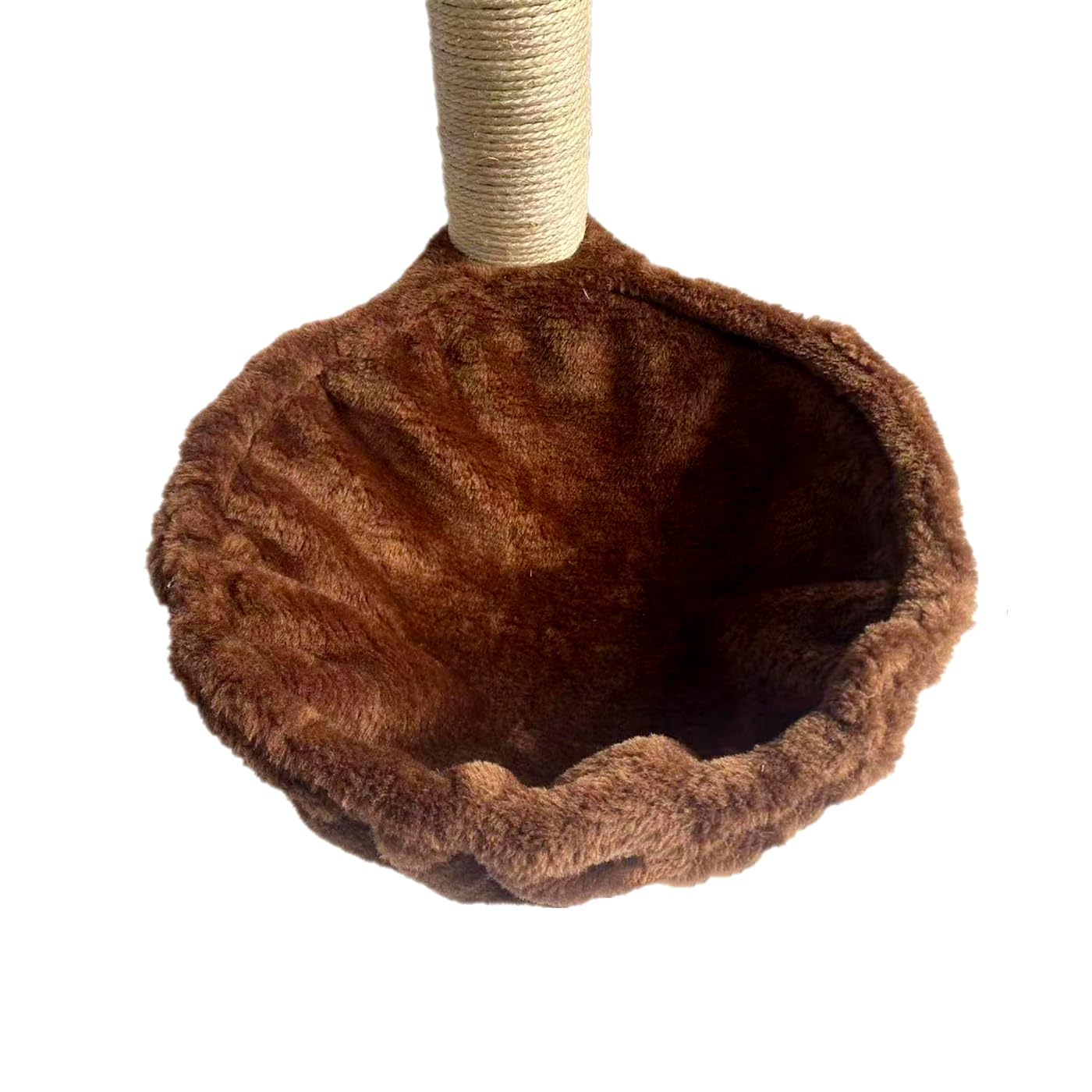 Shengocase 14.6'' Brown Nest Basket Lounger Hammock Bed Replacement For Cat Tree Tower, 5-Pack Hanging Toys, Cat Tree Accessorie