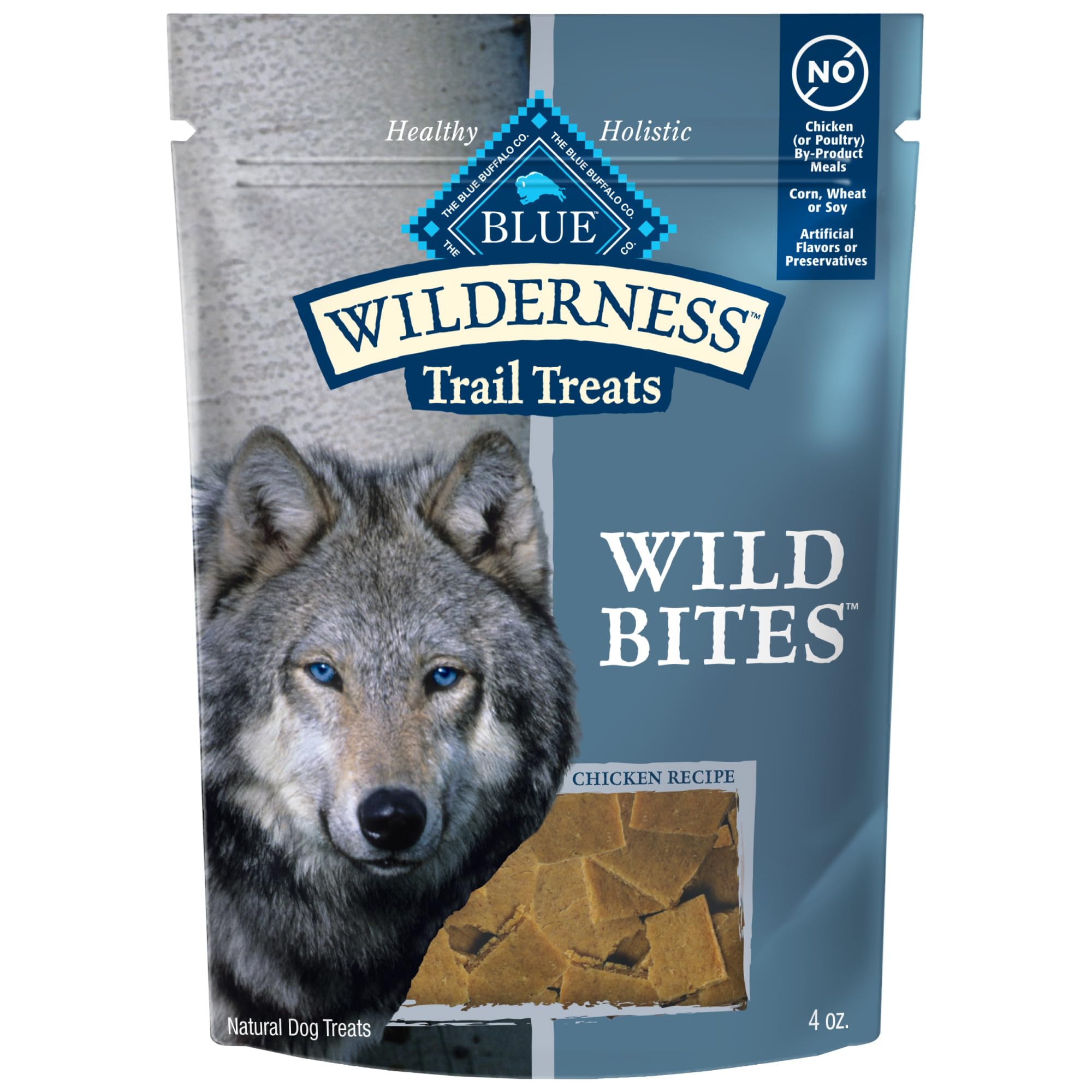 Blue Buffalo Wilderness Grain-Free and High-Protein Dog Treats Made with Natural Ingredients Chicken