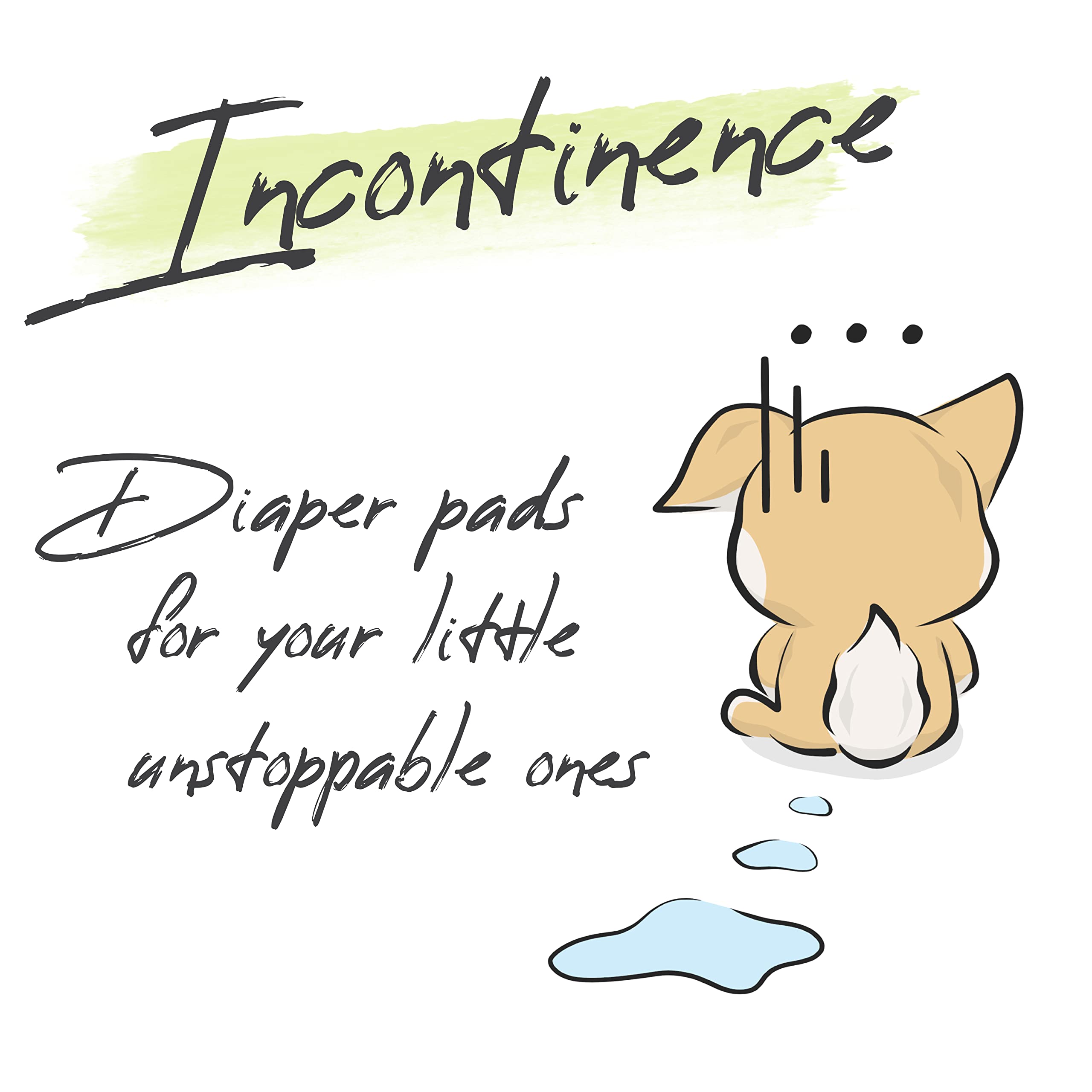WICKEDPUP Dog Diaper Liners Booster Pads for Male and Female Dogs, 100ct | Disposable Diaper Inserts fit Most Reusable Pet Belly