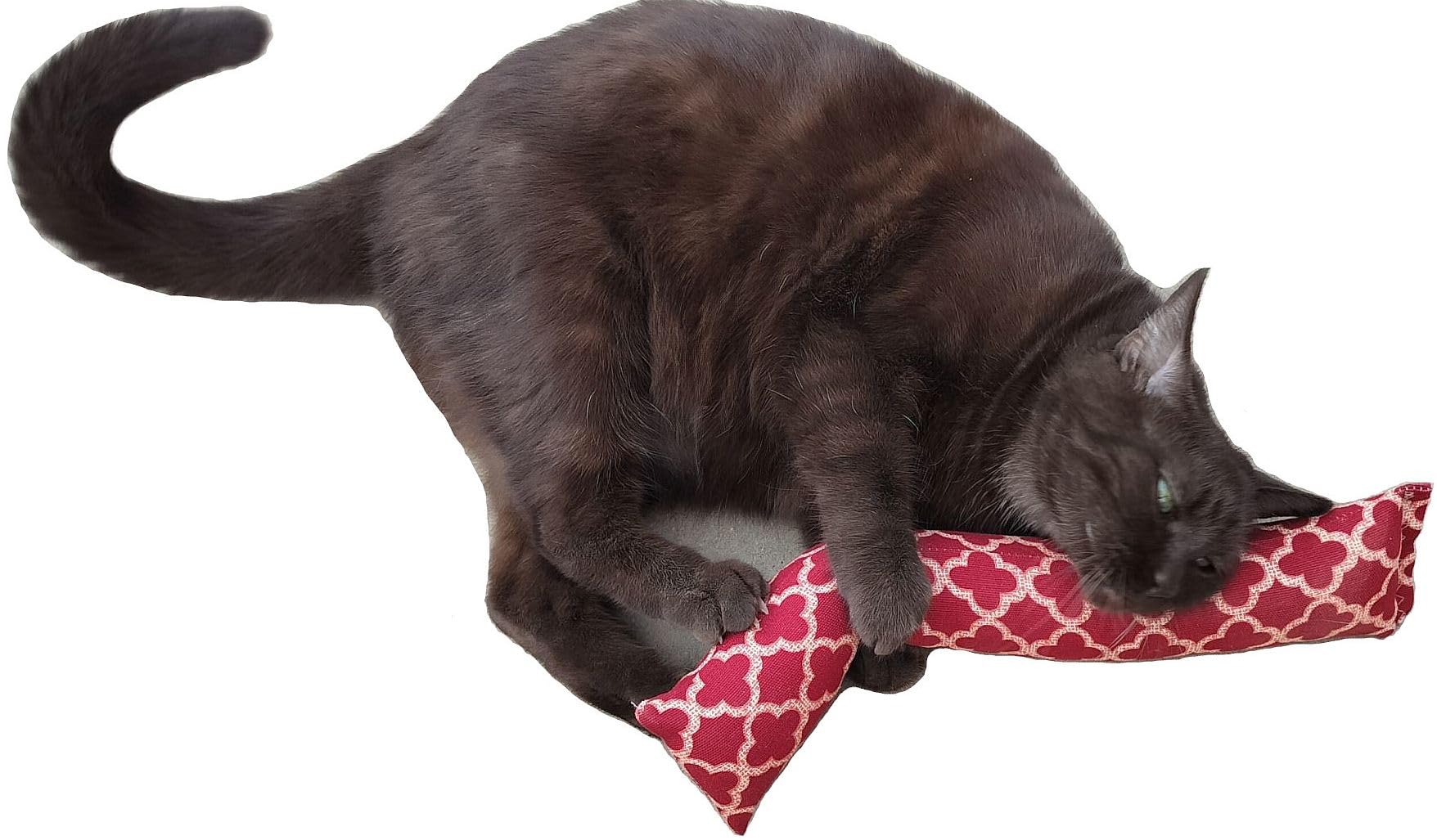 West Coast Pet Products 15'' Catnip Cat Kicker Toys/Kitty Kick Sticks/Cat-Nip Kick Sticks (Rose Red) (Kickers Filled With 1 Oz P