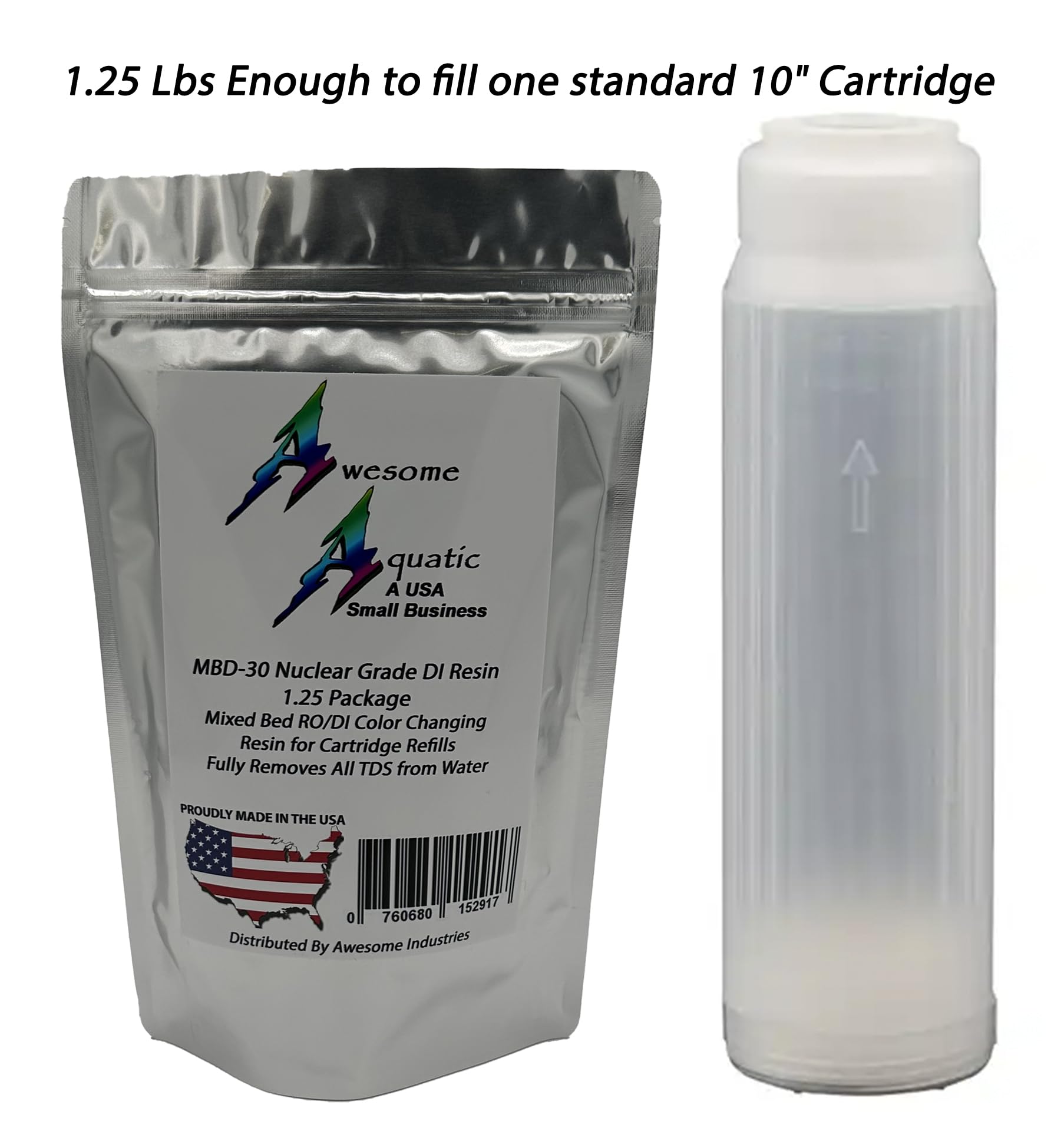 Awesome Aquatic Mixed Bed Di Resin 1.25 Lb Resintech Mbd-30 Nuclear Gr ...