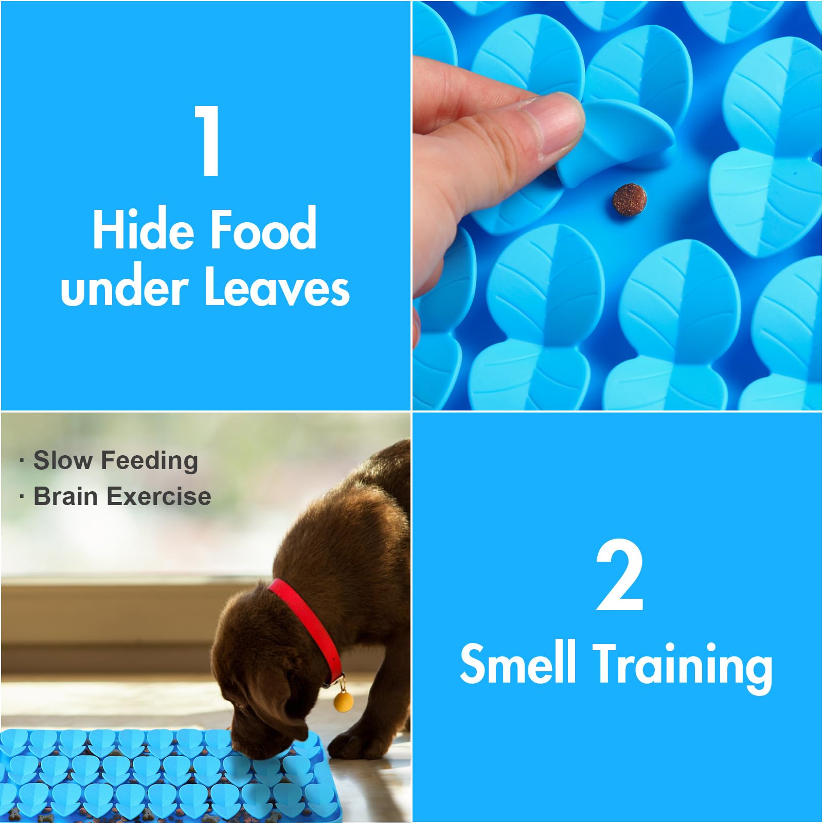 Ourmiao Silicone Snuffle Mat For Large Dogs, Dog Extra Large Lick Mat Slow Feeder With Suction Cups, Interactive Dog Puzzle Feed