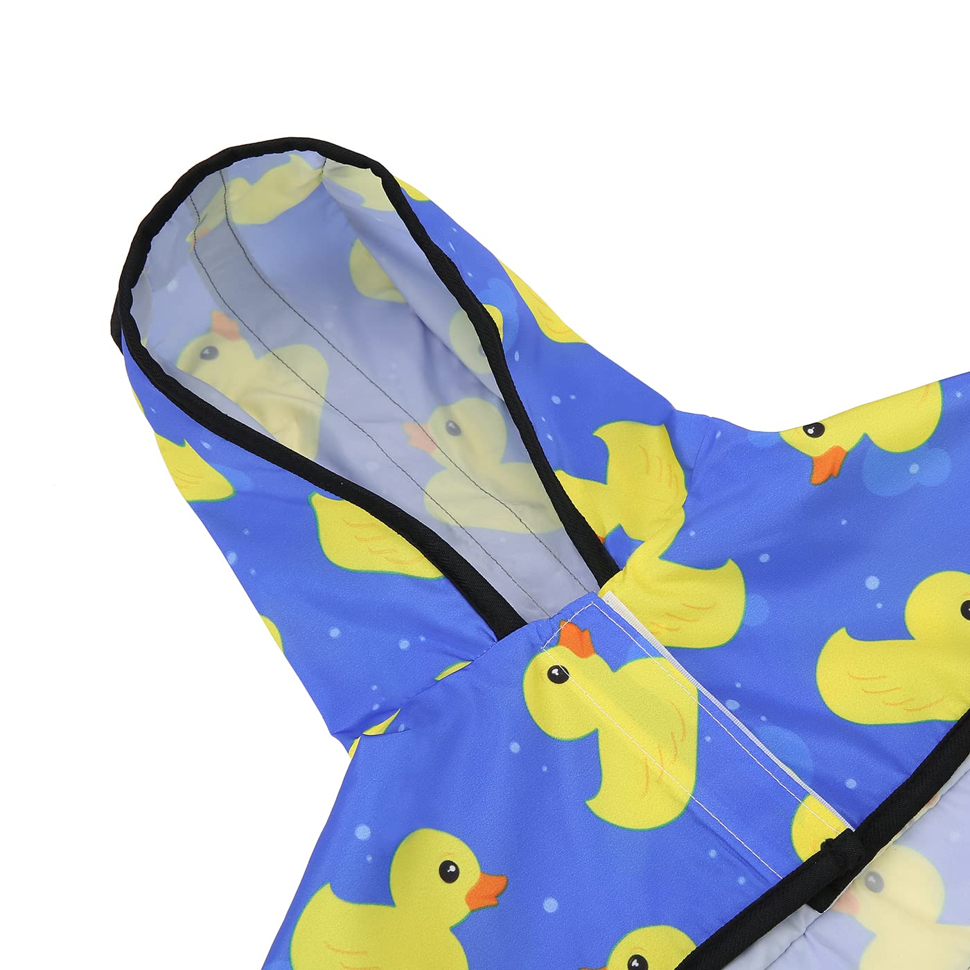 Hde Dog Raincoat Hooded Slicker Poncho For Small To X-Large Dogs And Puppies Pink Ducks - L