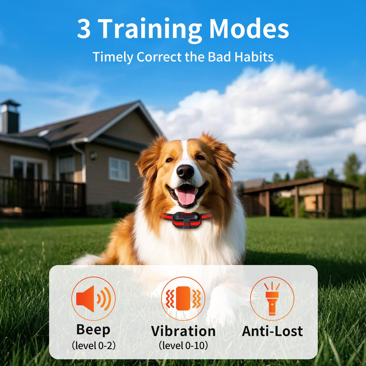 Dogstop Dog Training Collar With Rechargeable Remote Control 3 Training Modes Ipx7 Waterproof Electric Collar Range 3300Ft Bark