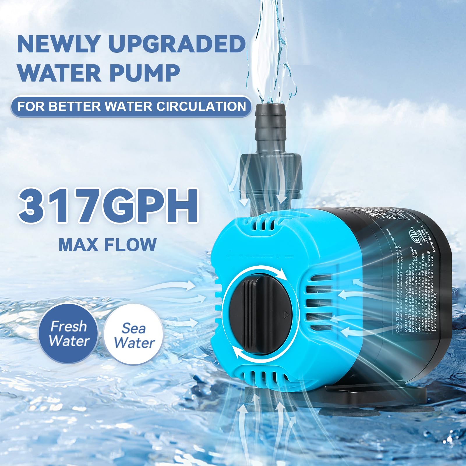 Poafamx Aquarium Chiller 79Gal 1/3 HP Water Chiller for Hydroponics System Home Use Axolotl Fish Coral Shrimp 110V with Pump and