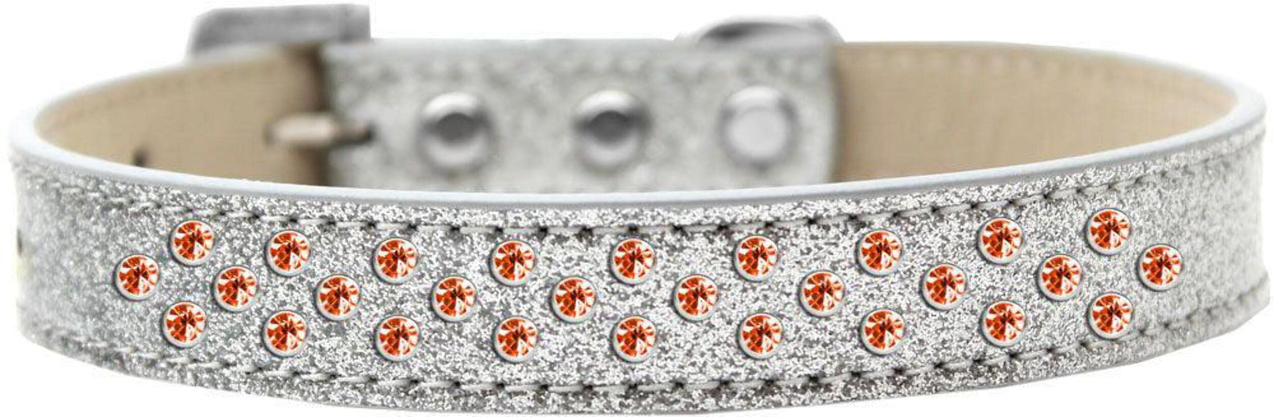 Mirage Pet Products Sprinkles Ice Cream Dog Collar with Orange Crystals, Size 20, Black
