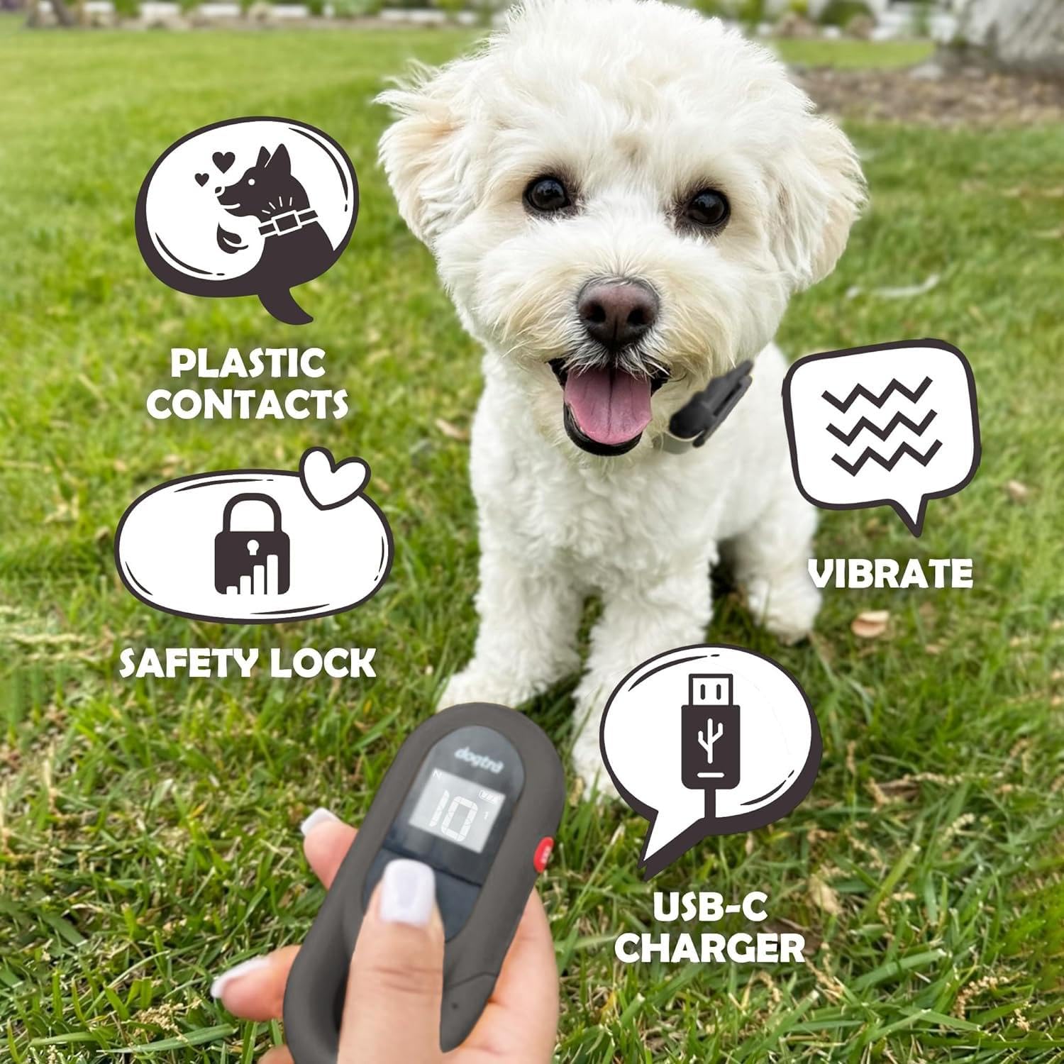 Dogtra Cue Gen 2 Grey - Customizable E-Collar For Dogs Training Collar With Remote - Easy, Safe, Beginner-Friendly Design - 99 L