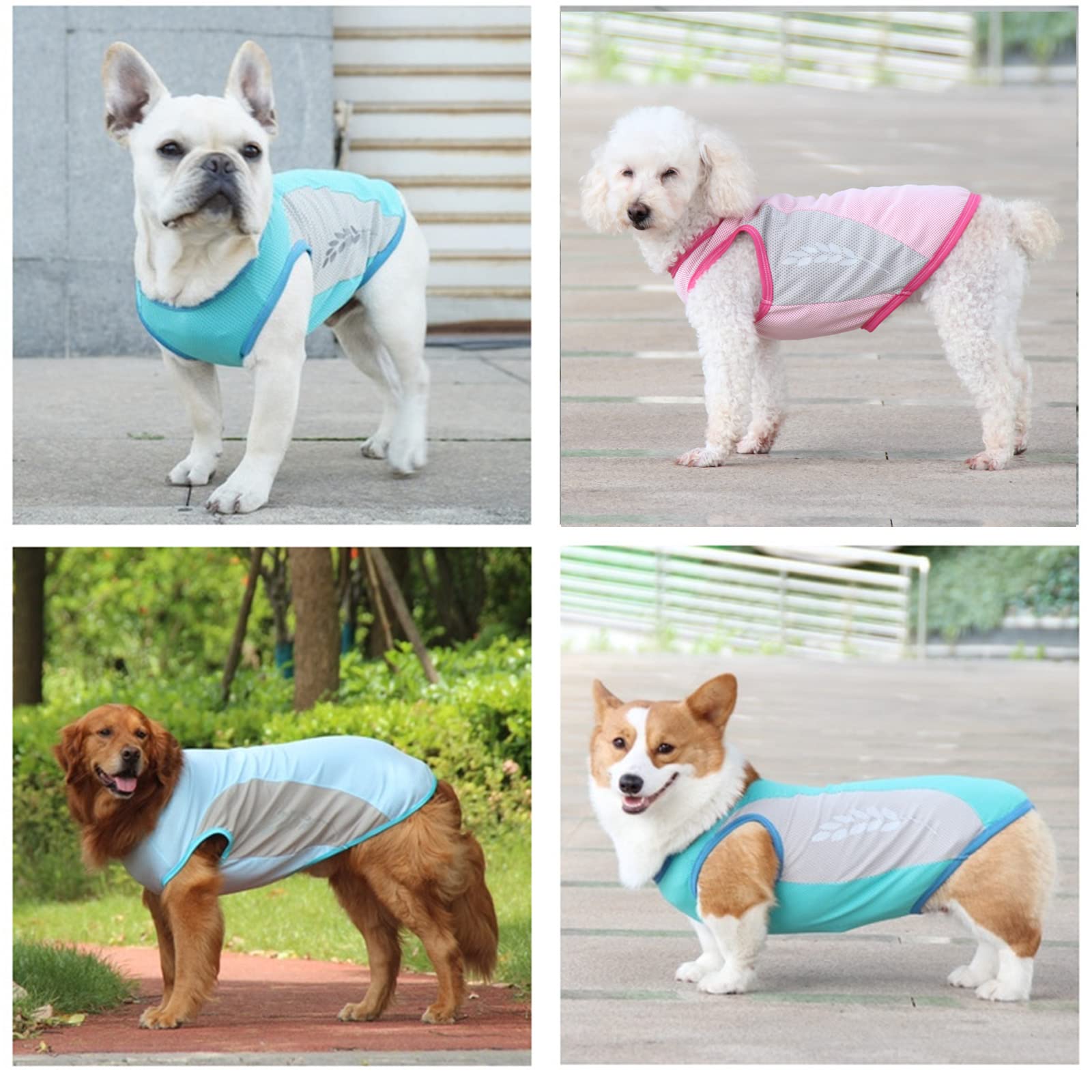 Dog Clothes Cooling Shirts For Small Dogs Boy Girl Yorkie Chihuahua,Summer Dog Cooling Vest Breathable Pet Mesh T-Shirts Quick D