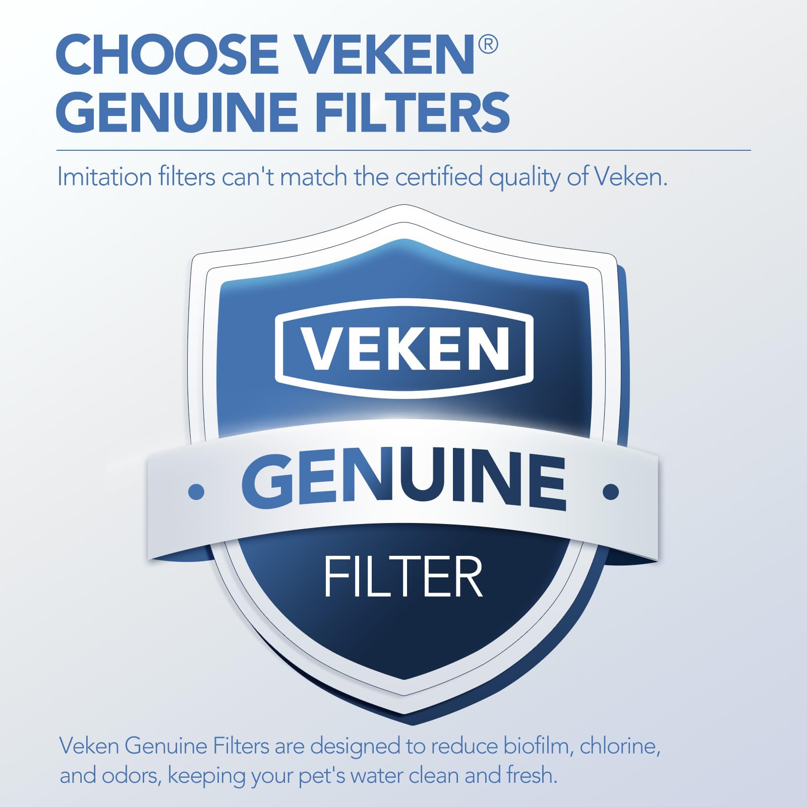 Veken Cat Water Fountain Filters - 4 Pack Replacement Filters & Sponges for 50oz, 84oz, 95oz Automatic Pet Fountain - 5-Stage Filtration, White/Black