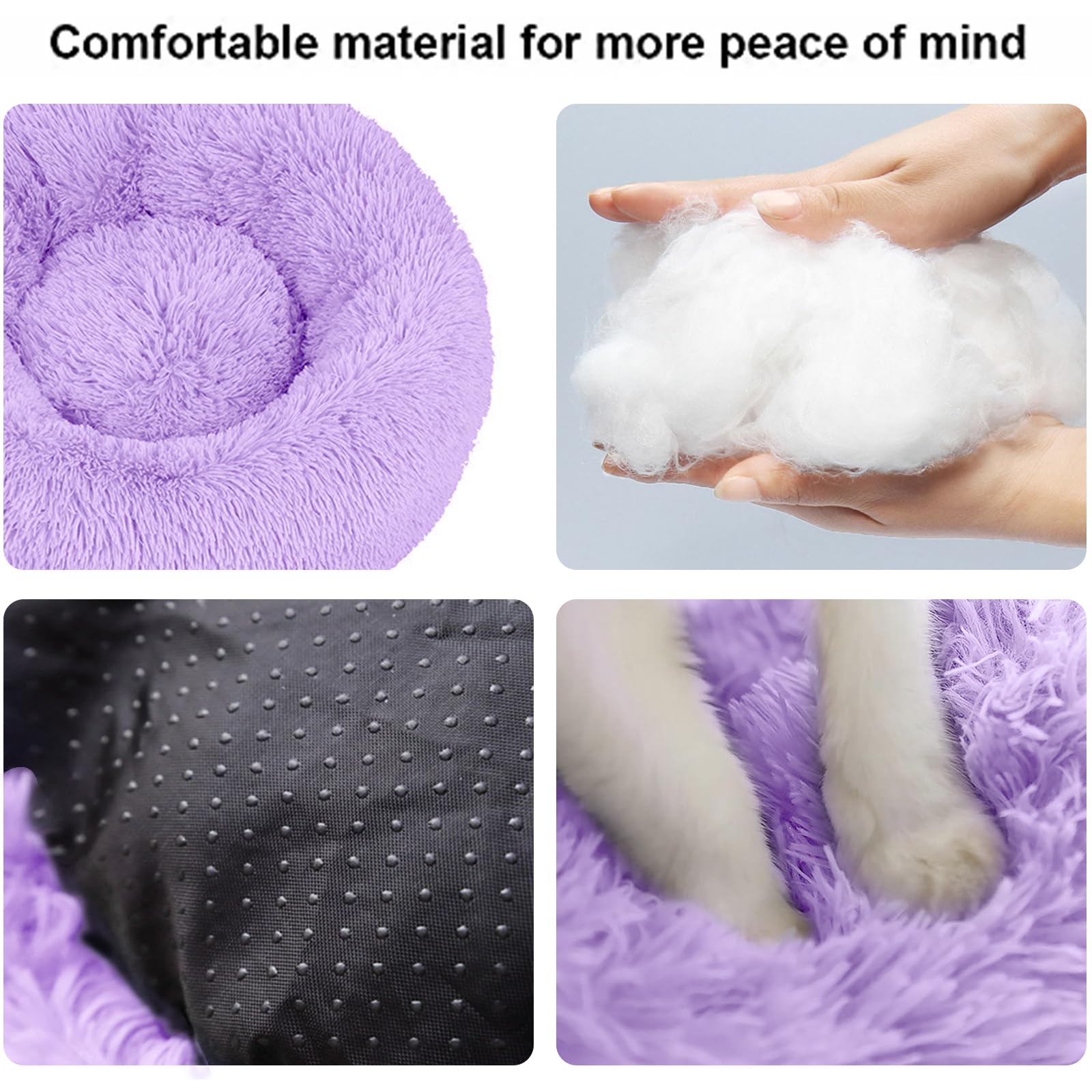 Nisrada Dog Bed For Small Medium Large Dogs, 20 Inch Calming Dogs Bed, Washable-Round Cozy Soft Pet Bed For Puppy And Kitten Wit