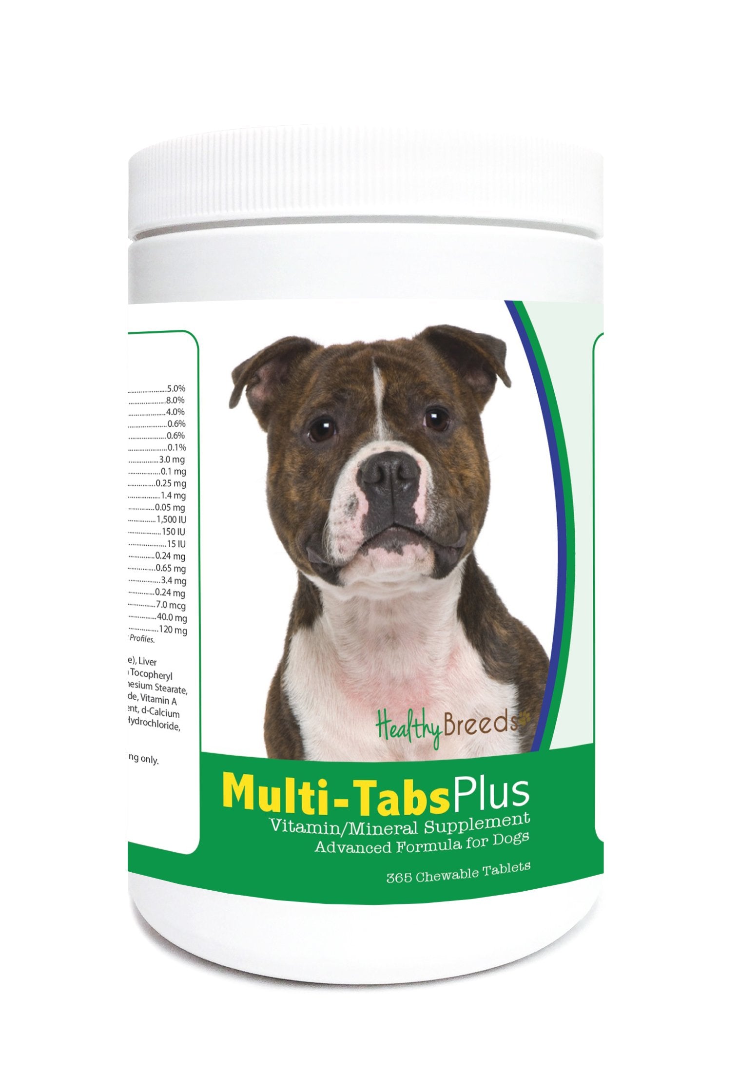Healthy Breeds Staffordshire Bull Terrier Multi-Tabs Plus Chewable Tablets 365 Count