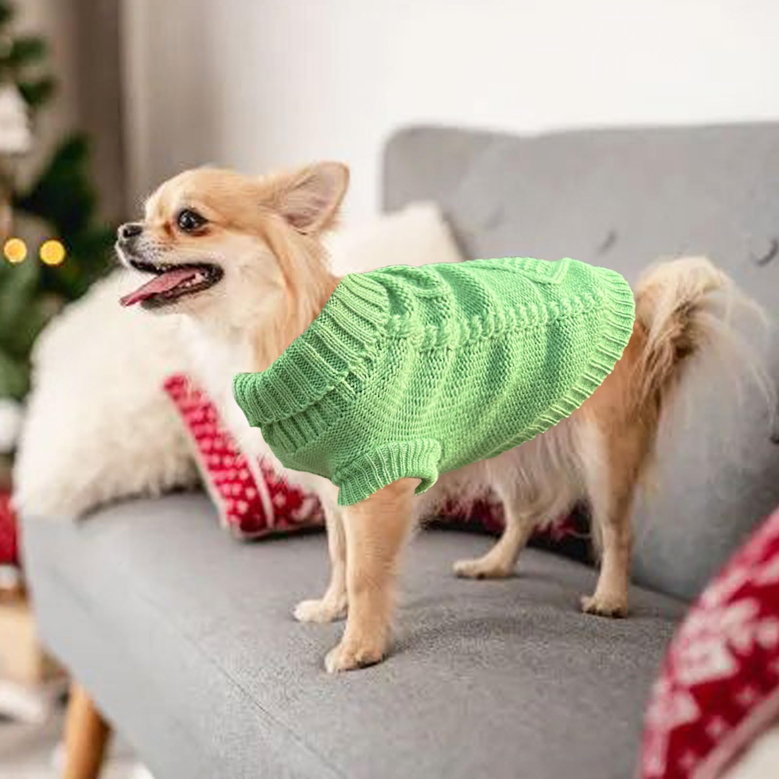 2 Pieces Chihuahua Clothes Dog Clothes For Small Dogs Girl Dog Sweaters For Small Dogs Cute Puppy Cat Clothes Turtleneck Thick Warm Clothes For Yorkie Cat Extra Small Dog Clothes (Xx-Smal)