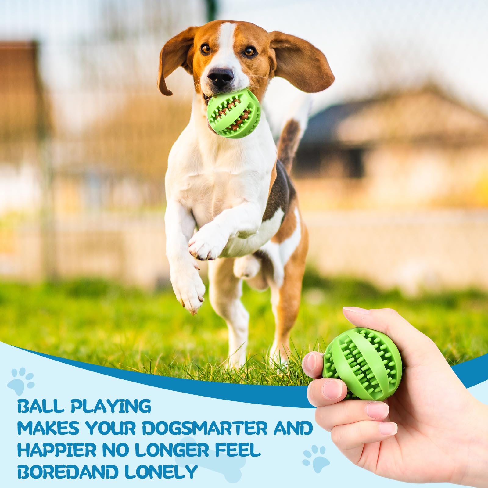 Suilung 12 Pcs Dog Treat Toy Balls Bulk Interactive Dog Puzzle Toys Dispensing Puppy Balls for Teething Chew Enrichment for Bore