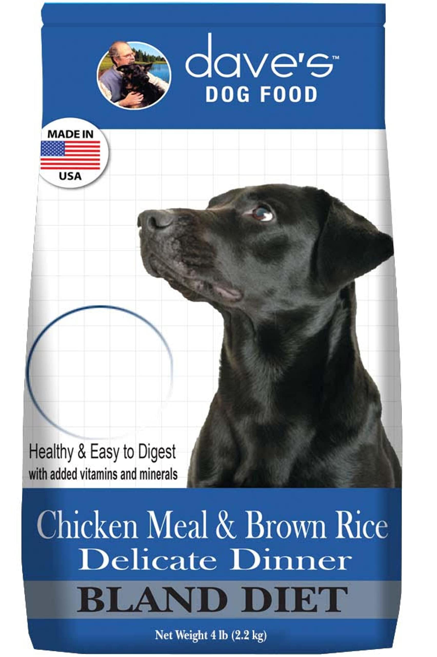 Daves Natural Pet Food | Restricted Diet Chicken Meal & Brown Rice Dry Dog Food | Solve Food Sensitivities Naturally | Family O