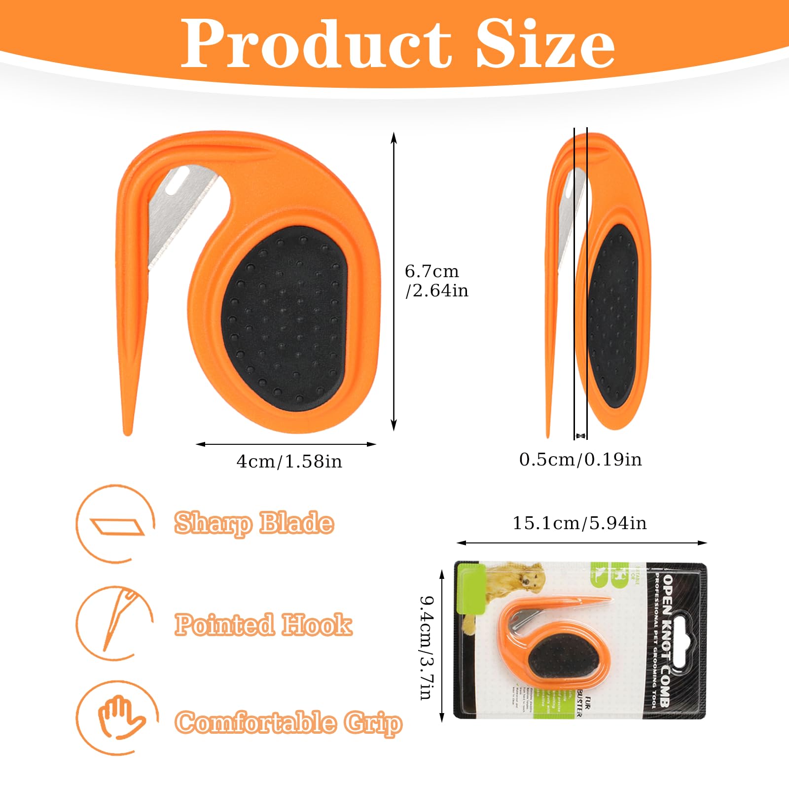 Multifunctional Pet Grooming Tool - Knot Remover And Hair Removal Comb For Cats And Dogs, Tackles Loose Knotted Hair