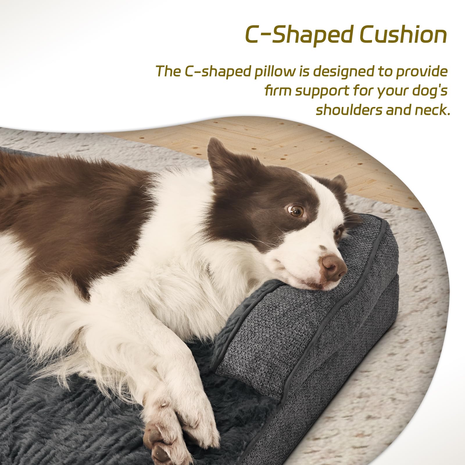 Windracing Dog Beds For Large,Medium Dogs,Orthopedic Dog Sofa Bed With Removable Washable Cover,Waterproof Egg Foam Pet Couch Be