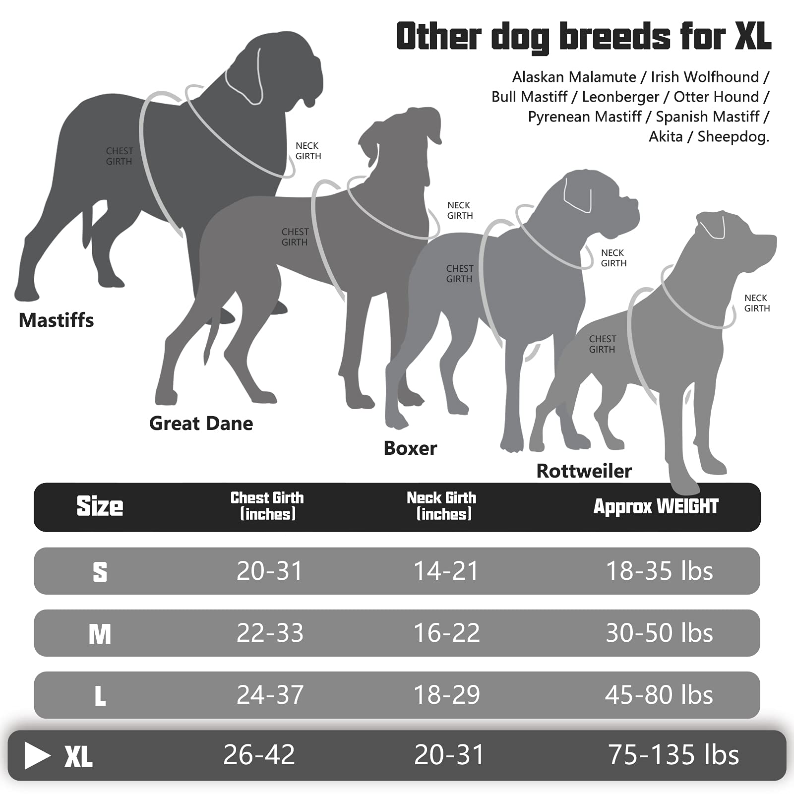 Auroth Tactical Dog Harness For Large Dogs No Pull Adjustable Pet Harness Reflective K9 Working Training Easy Control Pet Vest Military Service Dog Harnesses Black Xl