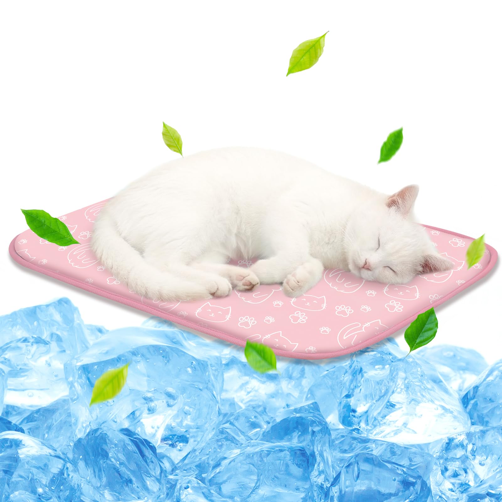 NWK Pet Cooling Mat  Ice Silk Cooling Mat for Dogs & Cats Portable & Washable Pet Cooling Blanket, Car Seats, Beds for Summer (