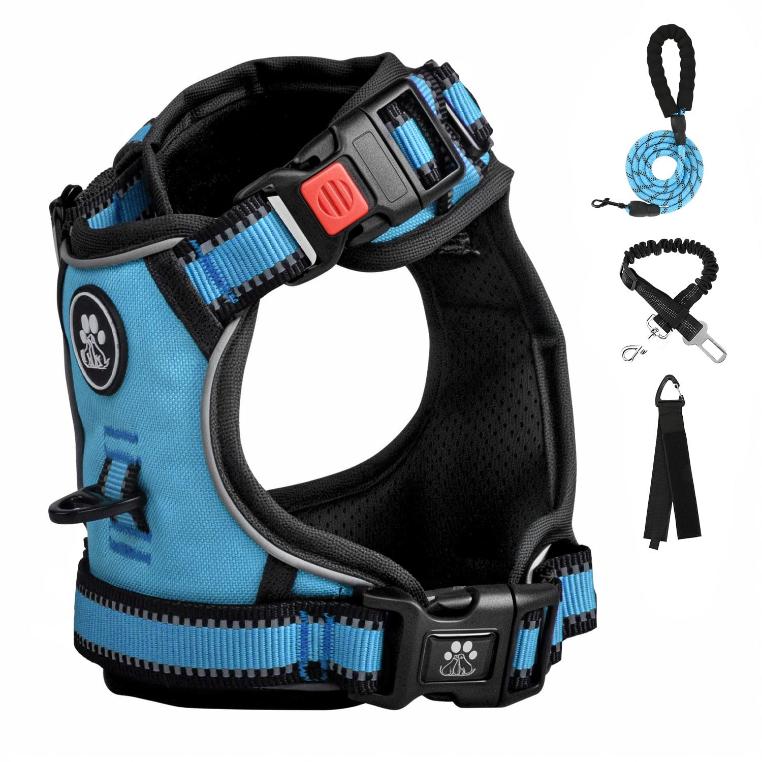 Furryfection No Pull Dog Harness, Reflective Vest Harness With Leash No Choke Soft Padded Dog Vest, Adjustable Front Lead Dog Ha