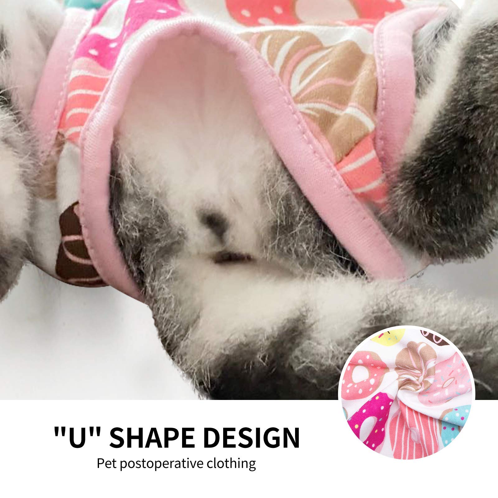 Cat Professional Surgical Recovery Suit,E-Collar Alternative For Cats Dogs,After Surgery Wear, Pajama Suit,Home Indoor Pets Clot