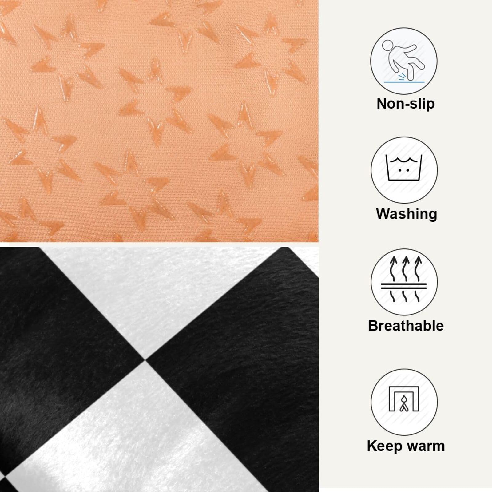 Coikll Checkerboard Dog Bed Pad - Soft, Anti-Slip, Machine Washable, 36'' x 24'', Polyester