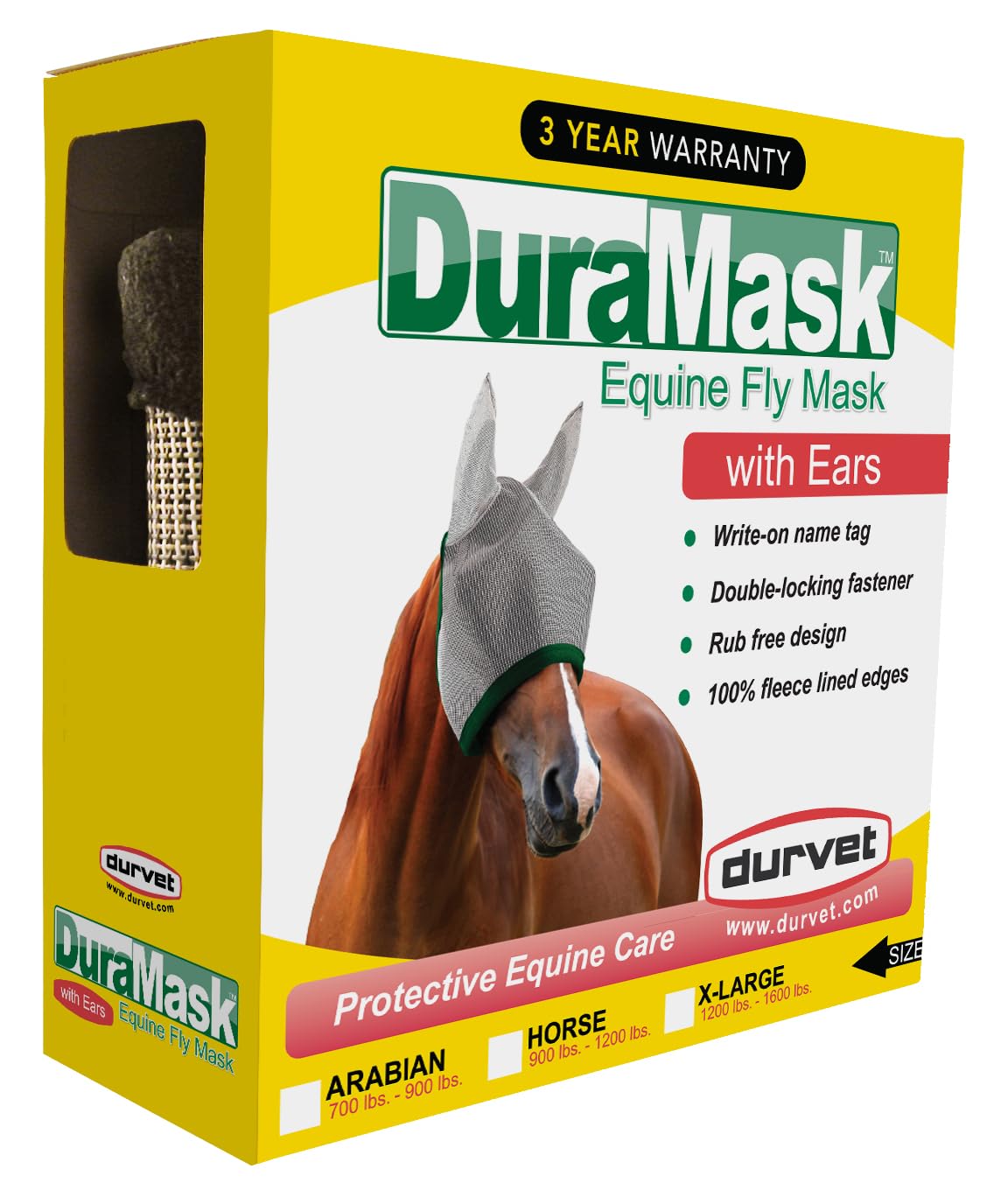 Durvet 698740 Duramask Fly Mask with Ears Horse