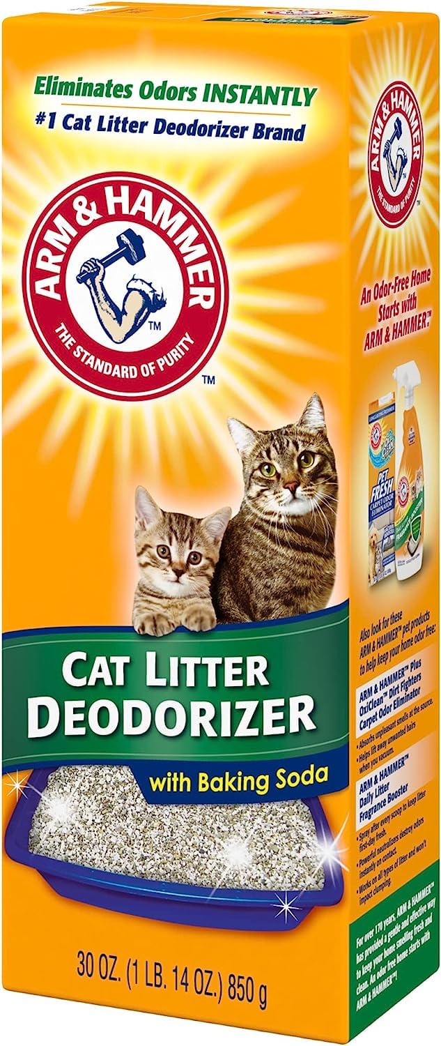 (2 Pack) Arm & Hammer Cat Litter Deodorizing Powder, 30-Ounces Each