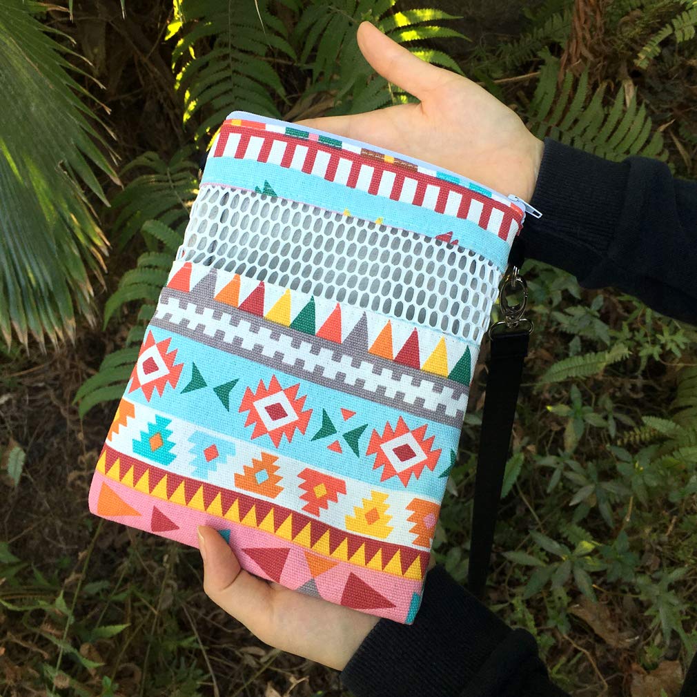 Kintor Sugar Glider Bonding Pouch Carry For Rat Hedgehog Small Pocket Pets (Pink Ethnic, 8.7X6.3Inch)