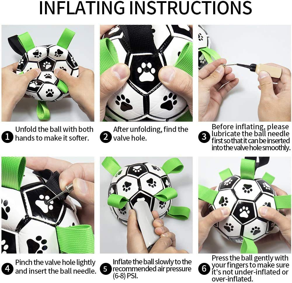 QDAN Interactive Dog Toys Basketball - Tug of War Toy for Small & Medium Dogs, 6 Inch, C-Dog Basketball, Durable Design