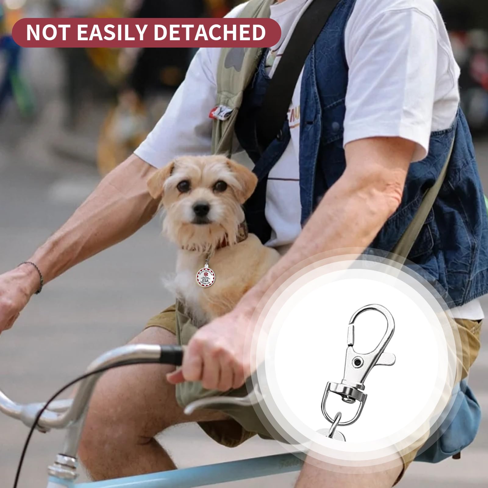 Emotional Support Dog Tag Emotional Support Dog Tag Metal Pet Id Tags Esa Tag Red Medical Alert Symbol Double Sided, Navy Letter