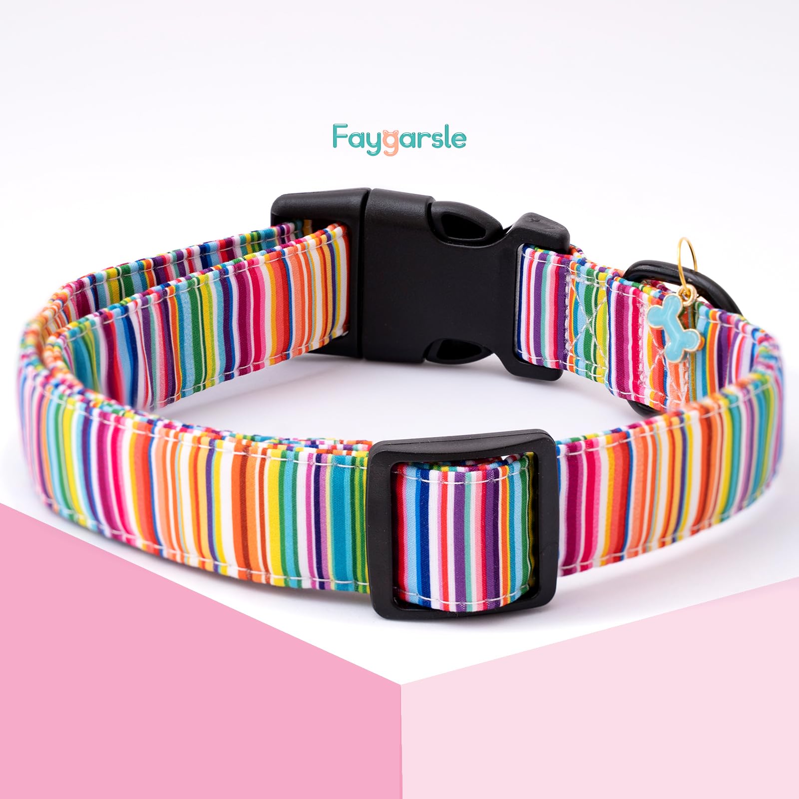 Faygarsle Dog Collar For Small Medium Large Dogs Cute Colorful Puppy Collars For Female Dogs Pinstripe Patterned Pet Collars For