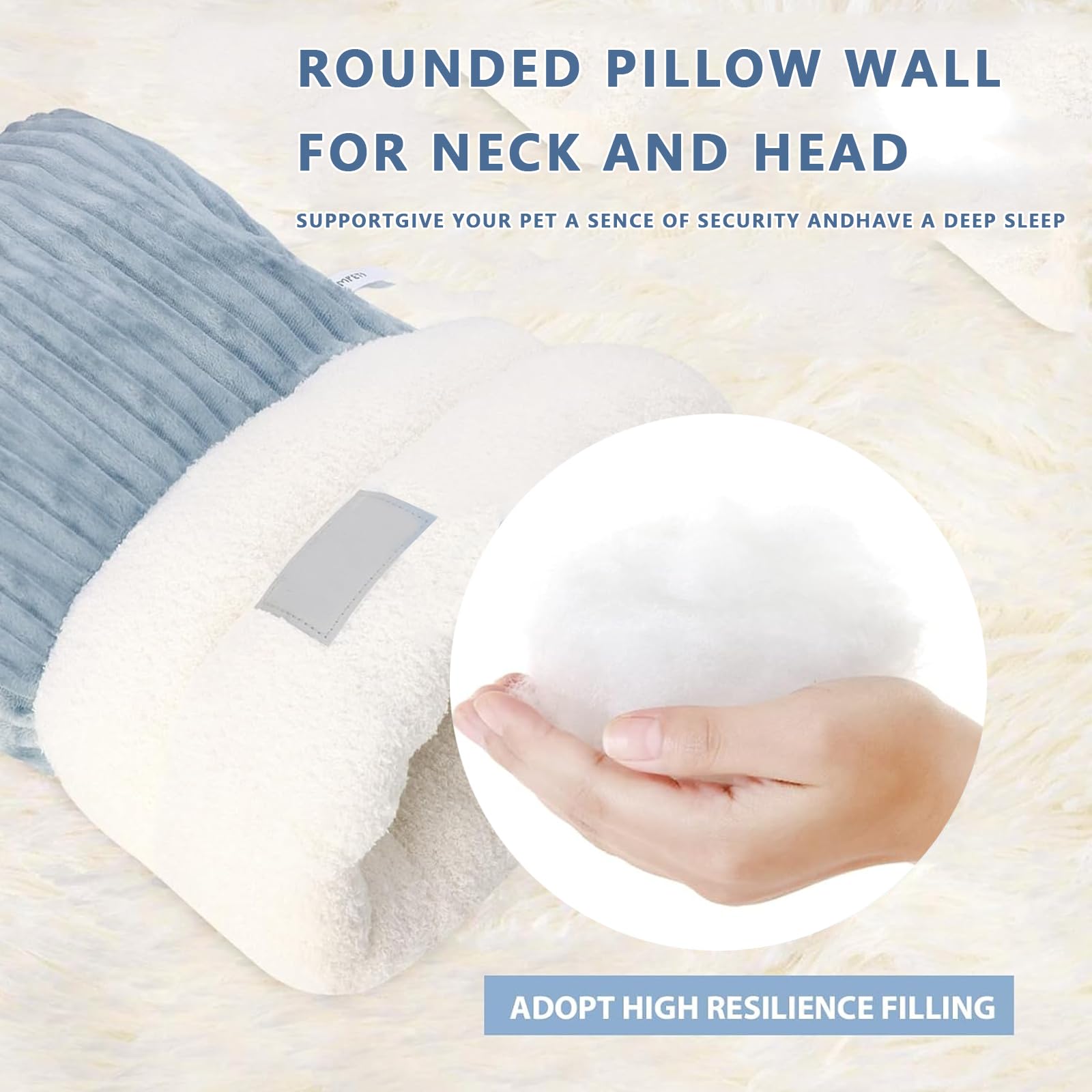 Cozy Plush Cat Sleeping Bag For Indoor Cats Soft Self-Warming Cat Bed Cave, Fluffy Tunnel Hideaway For Cats Up To 6.6 Lbs (3 Kg)