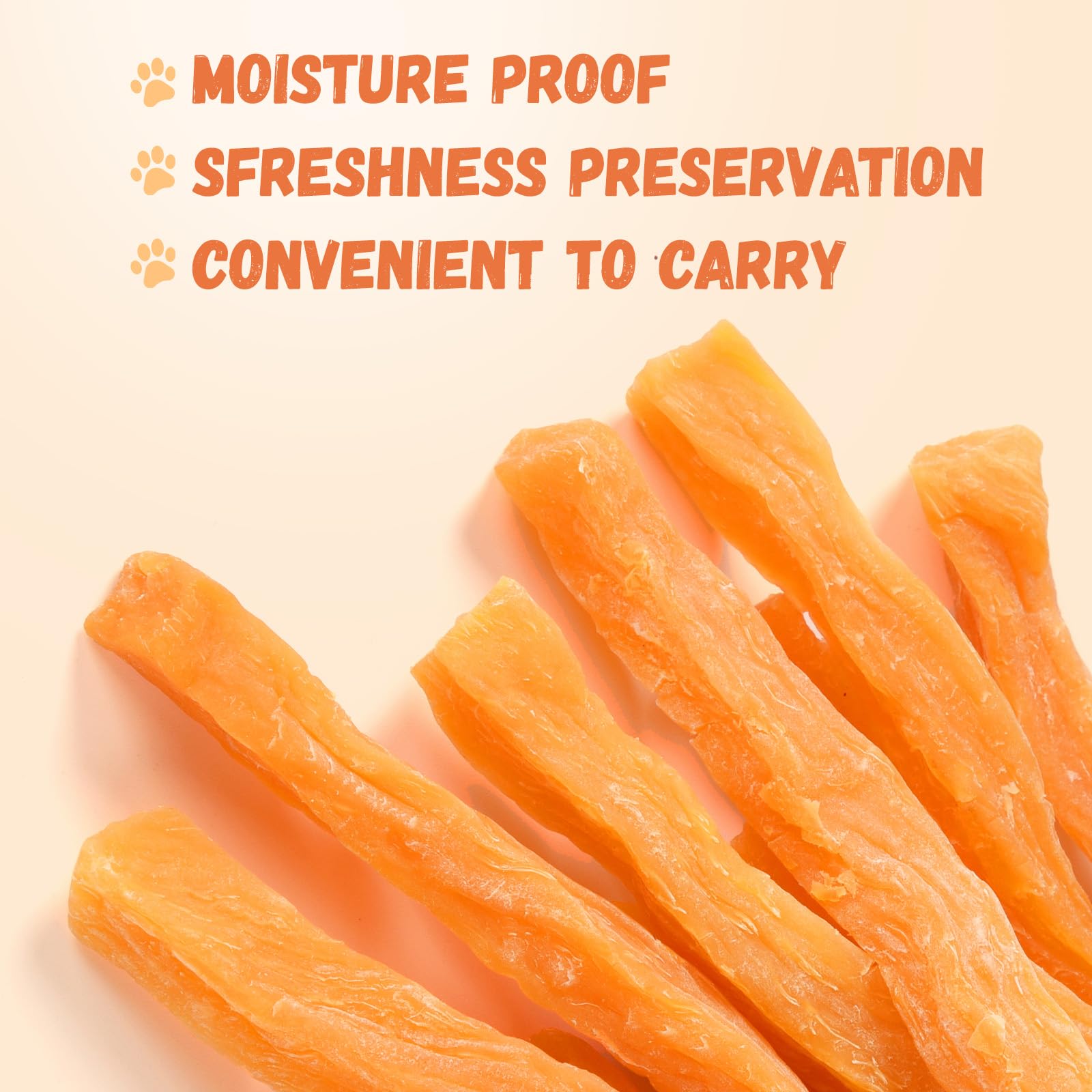 Pawmate Sweet Potato Dog Treats, Healthy Low Fat Dog Chews Rawhide Free Grain Free Training Treats for Small Medium Large Dogs 2