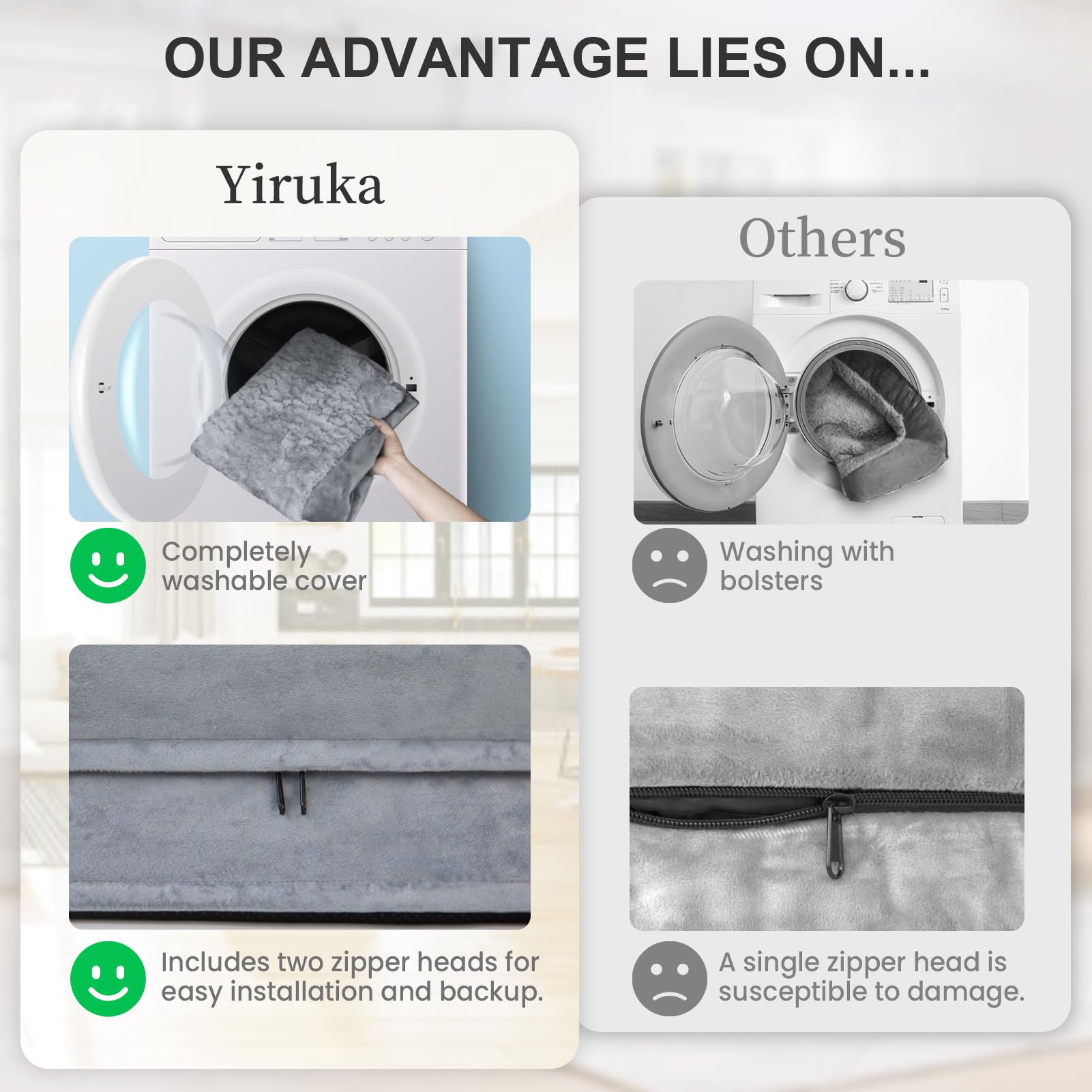 Yiruka Xl Dog Bed, Orthopedic Dog Bed With Egg Crate Foam, Washable Dog Bed With Removable Cover, Extra Large Dog Bed Up To 90Lbs