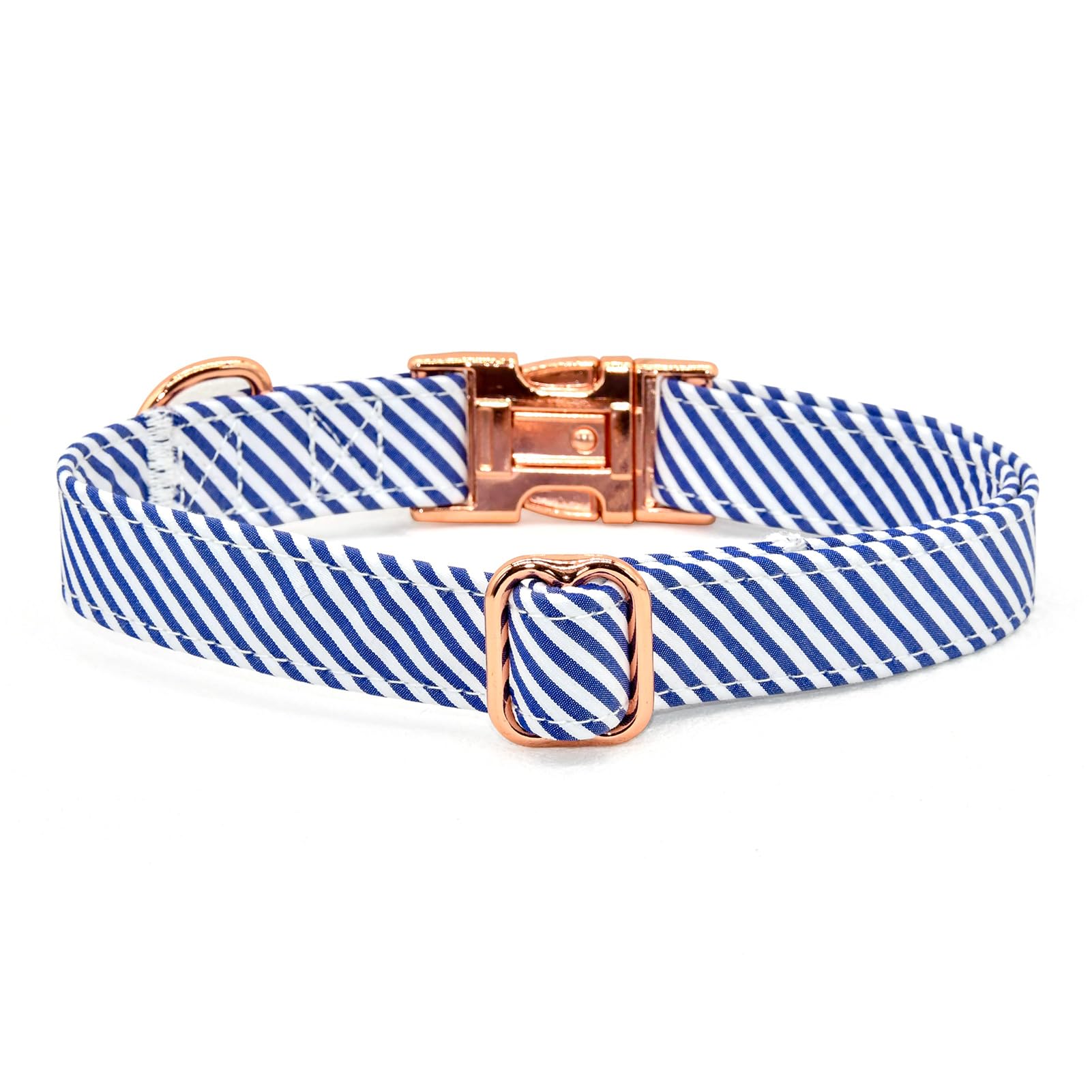 Classical Blue Stripe Dog Bow Tie Dog Collar Accessory, Detachable Bowtie, Adjustable Collar For Small Medium Large Dogs