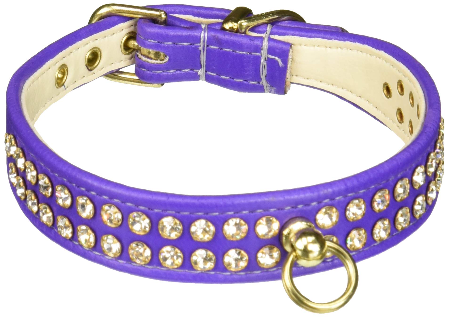 Dog, Puppy & Pet Collar, &quot;#72 Clear Crystal Jewelry Set&quot; Purple 14