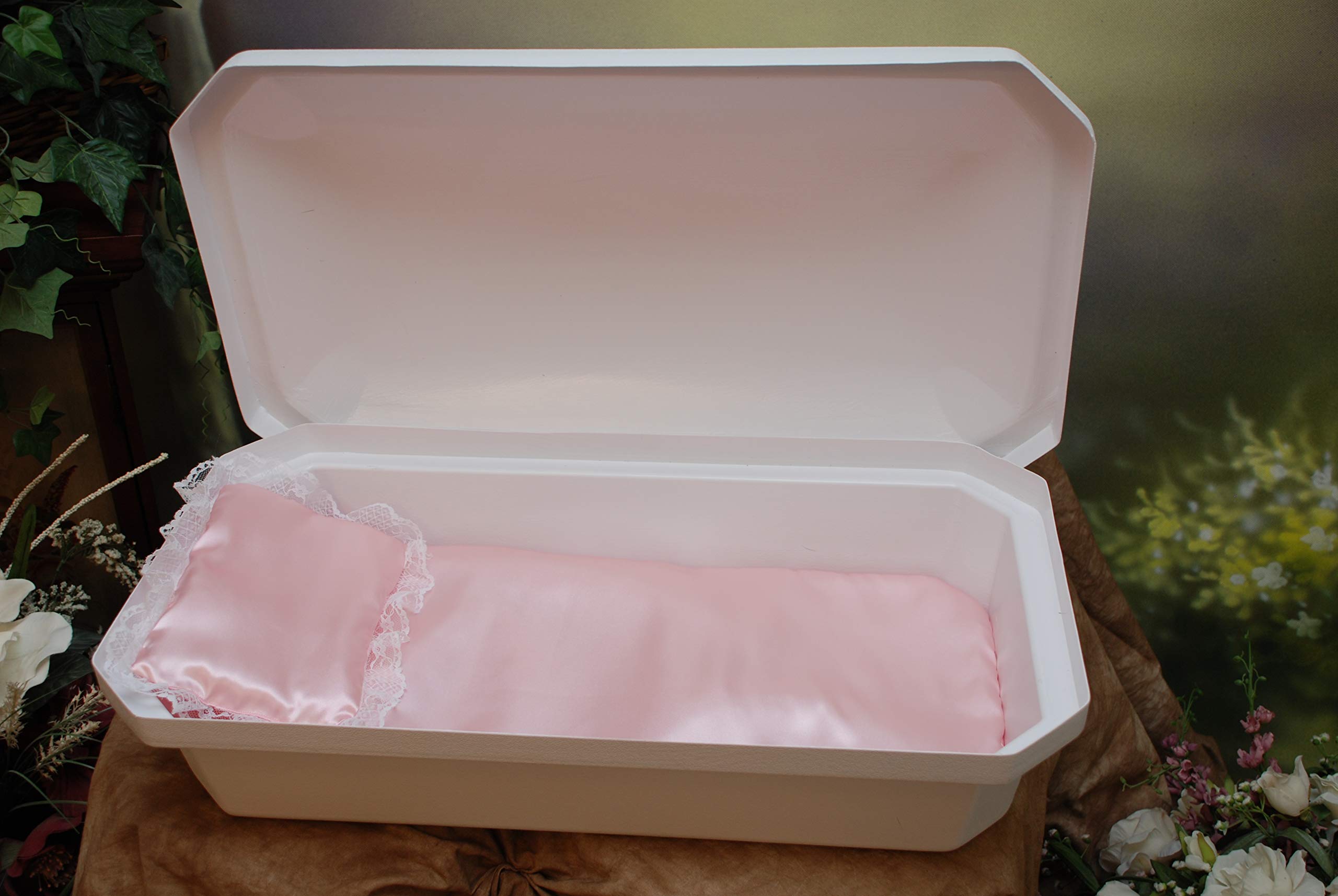 Newnak'S Pet Casket-Pet Casket White/Pink (3 Sizes) Standard (Small)