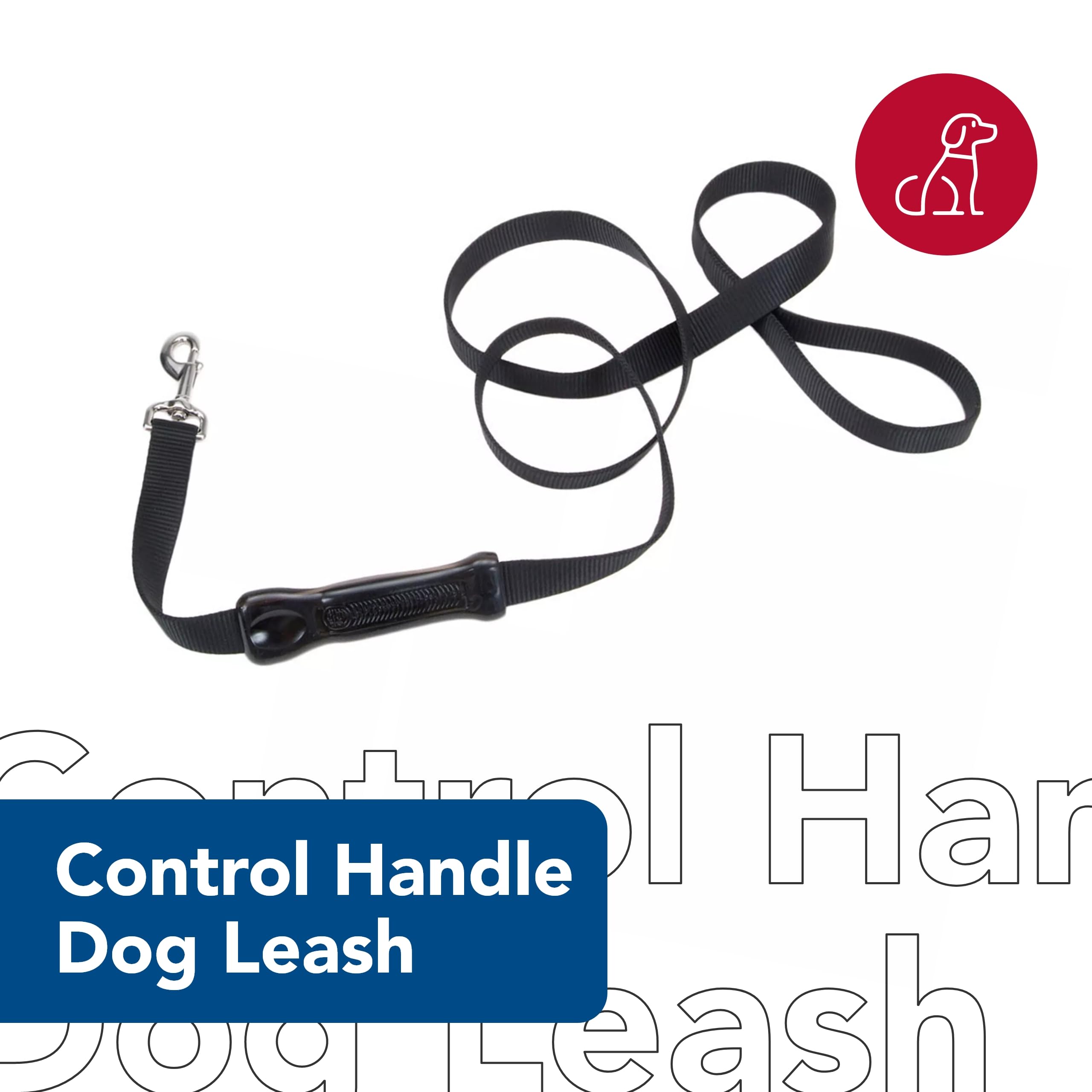 Coastal Pet Insta-Grip Control Handle Dog Leash - Adjustable Traffic Dog Leash for Training - Stylish Nylon Pet Supplies - Blue,