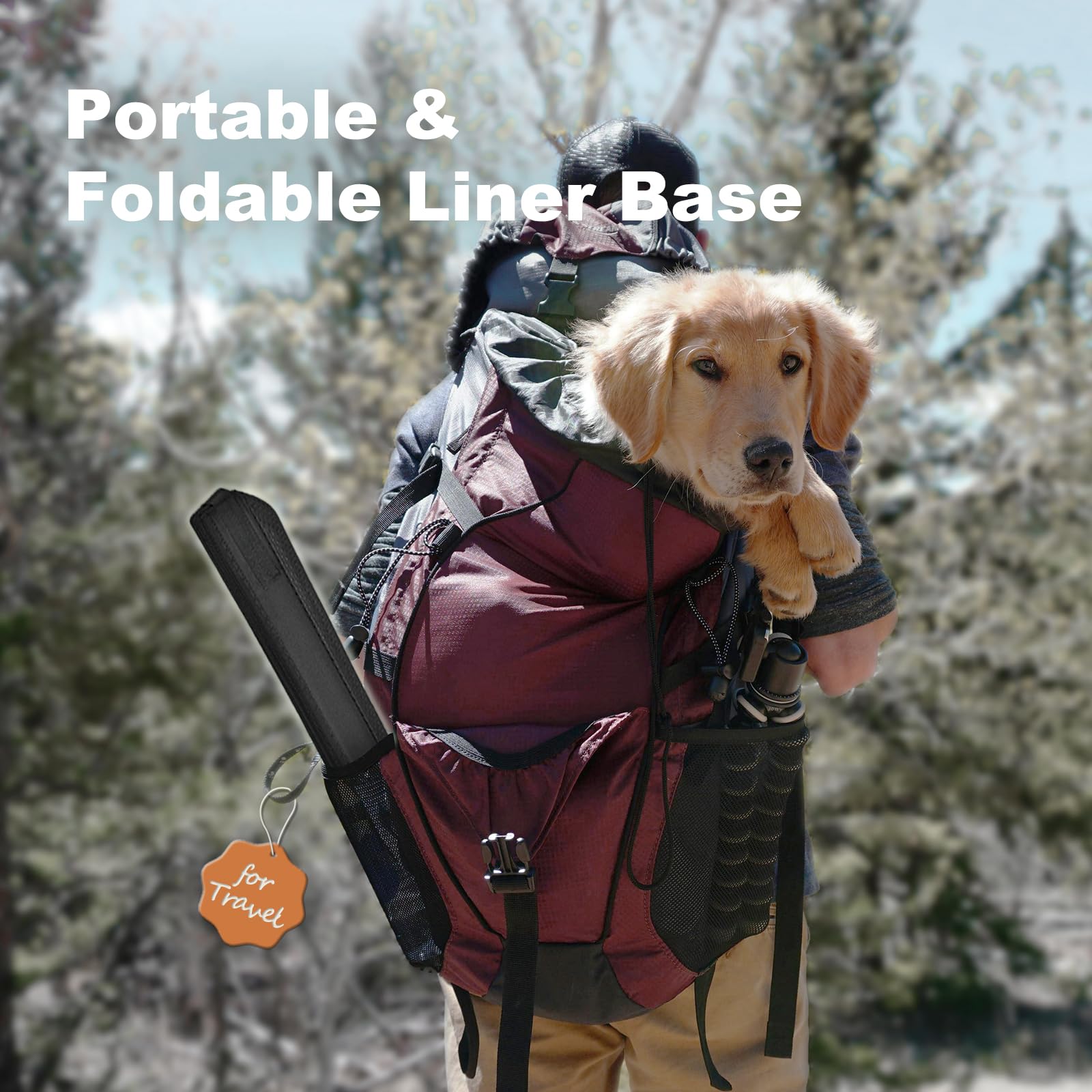 HQ4US 4LEGS Large Portable Dog Pee Pad Holder, Foldable Waterproof Liner Base 33x23, Easy Clean, Ideal for Indoor Dog Potty Training