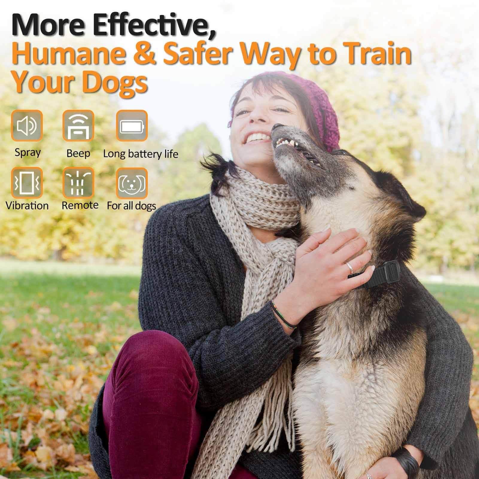 Citronella Dog Training Collar With Remote?Can'T Work Automatically?, 3 Modes Spray/Vibration/Beep, Humane Safe Citronella Bark