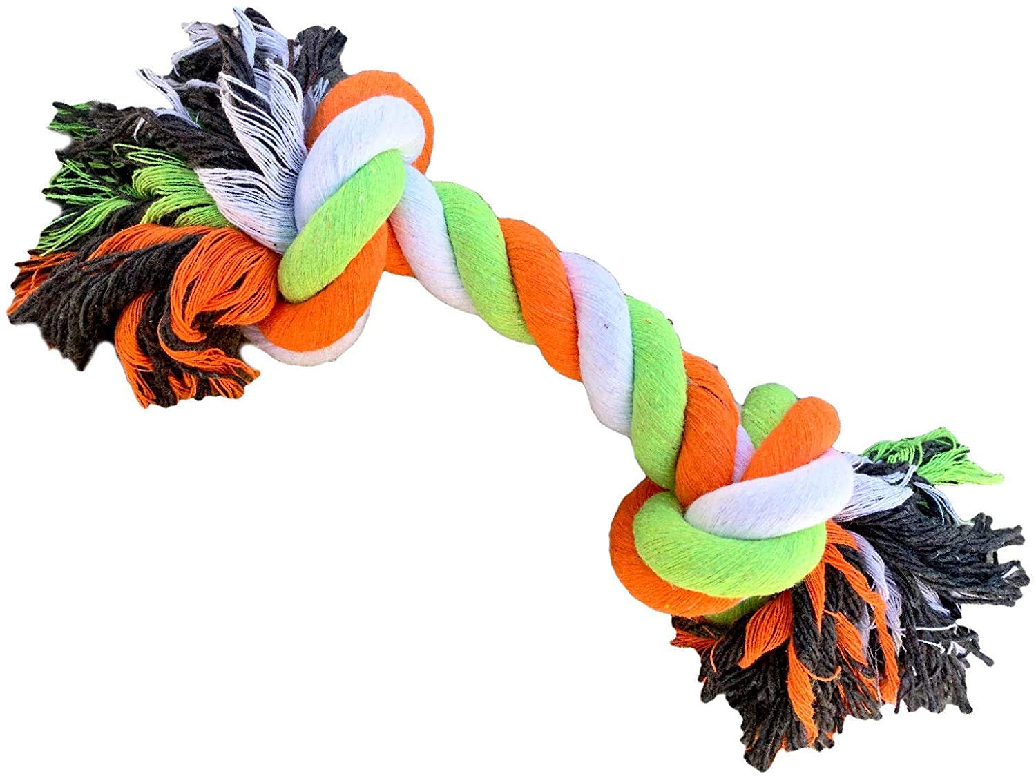 Eagle Pets Durable Dog 2 Knot Chew Bone Size Rope Toy For Small To Medium Dogs  Interactive Teething Rope Toy To Play With (Co