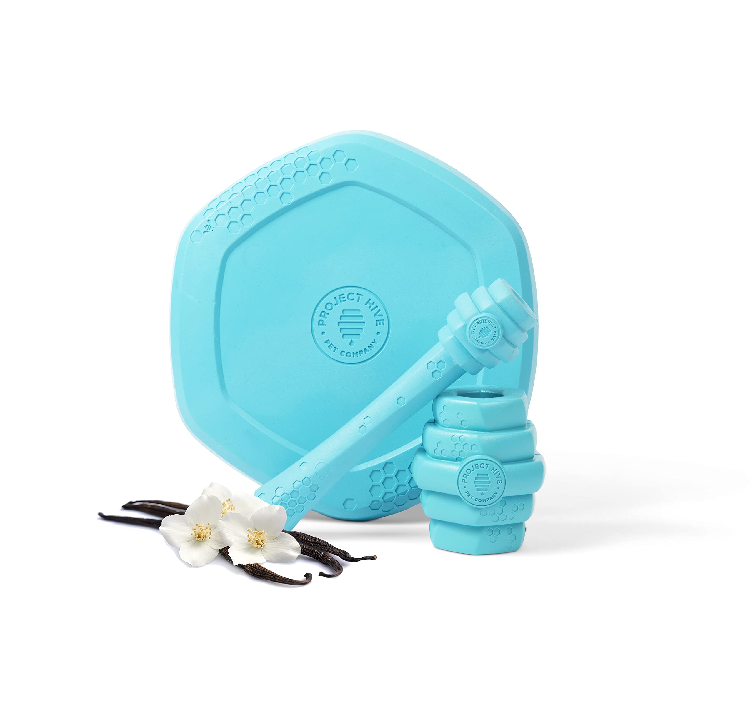Project Hive ·Pet Company· - Soothing Vanilla Scented - Hive Chew Toy For Large Dogs - Dog Chew Toy For Large Breeds - Floats In Water - Durable And Tough - Made In The Usa