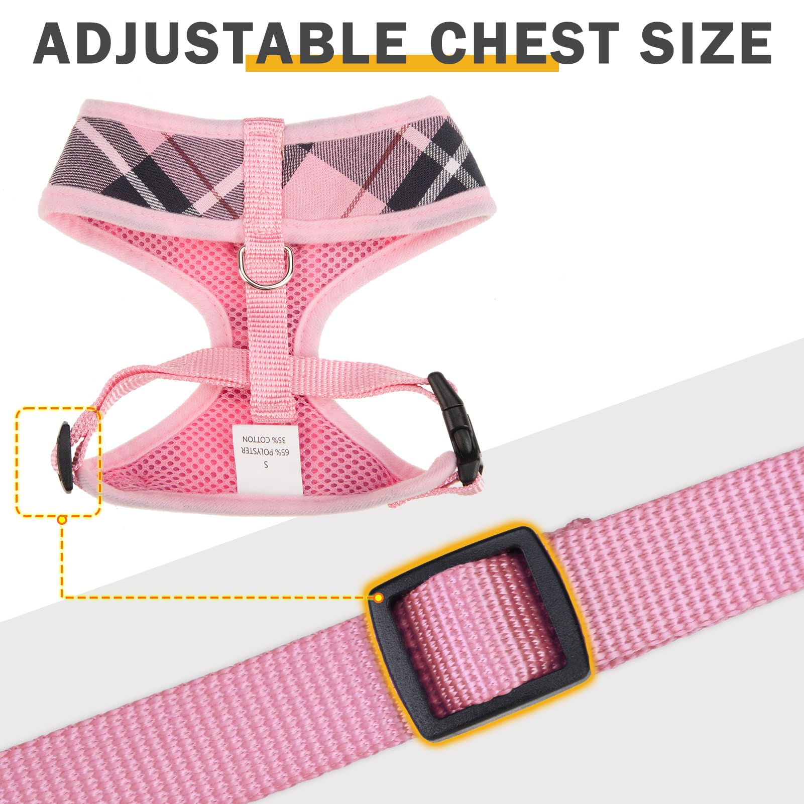 Scenereal Puppy Harness And Leash Set - Soft Mesh No Pull Vest Small Dog Padded Harness For Puppies & Cats